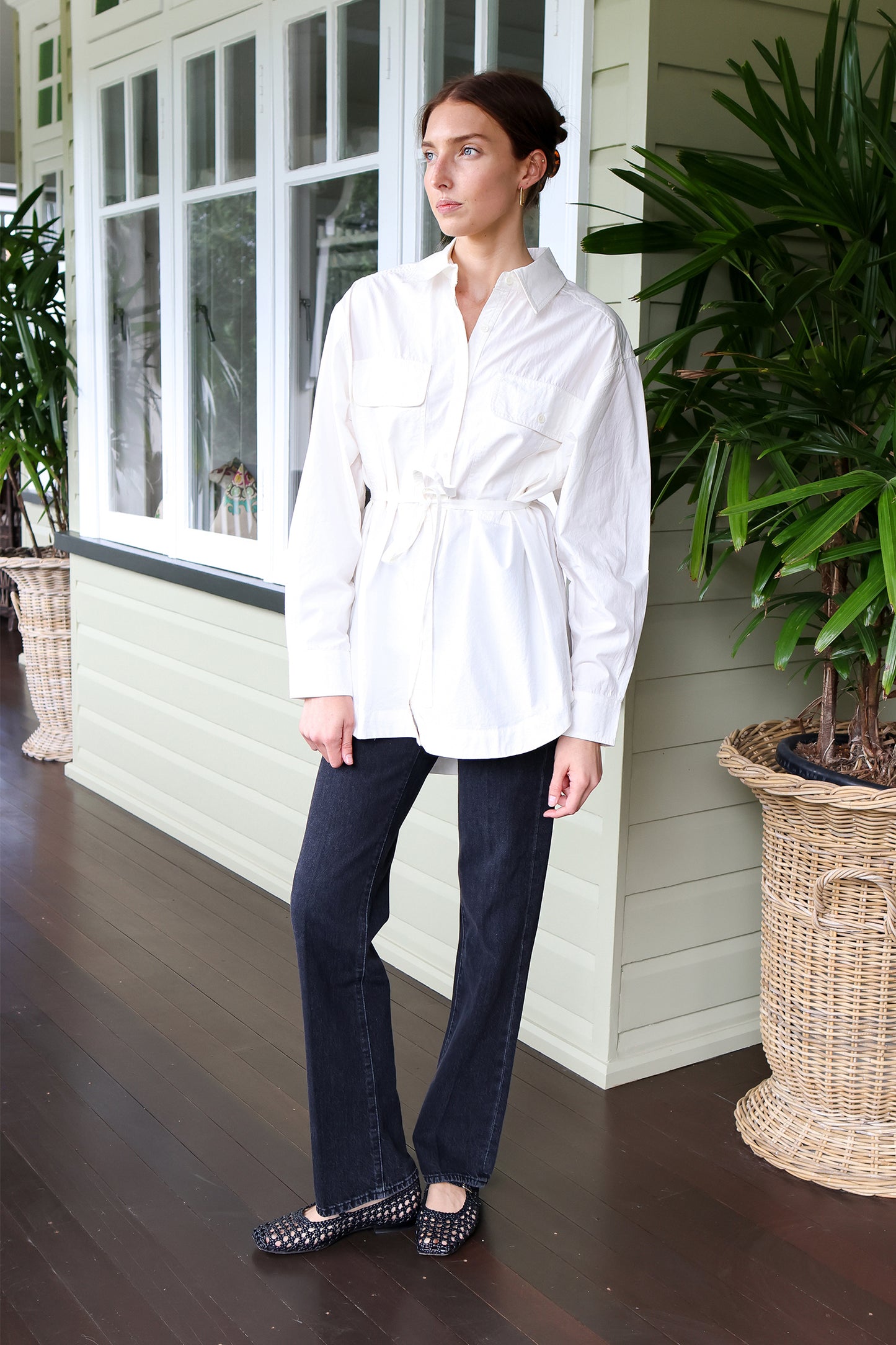 Flowe Pocket Button Up Shirt