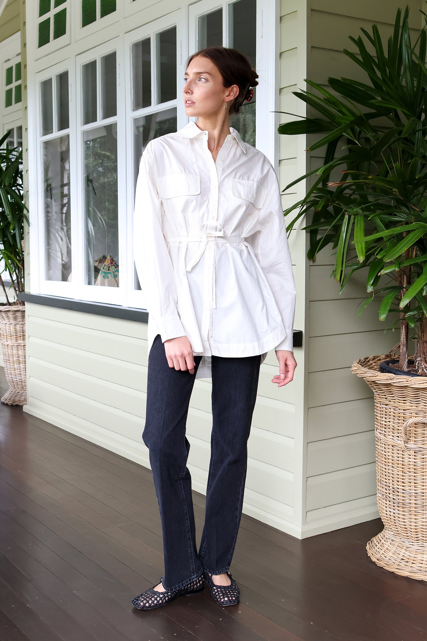 Flowe Pocket Button Up Shirt