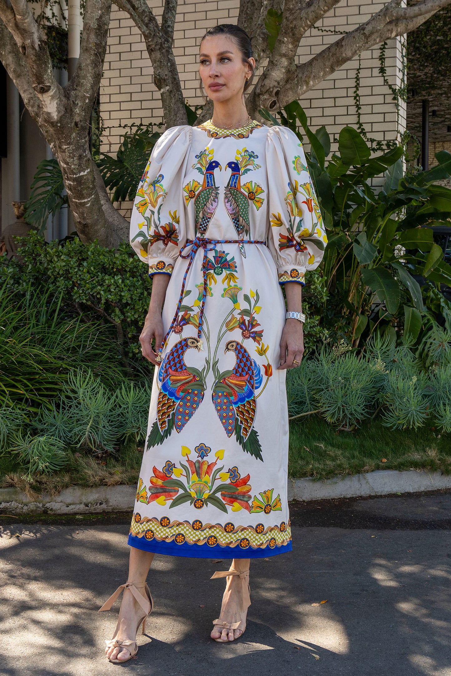 Effie Puff Sleeve Midi Dress