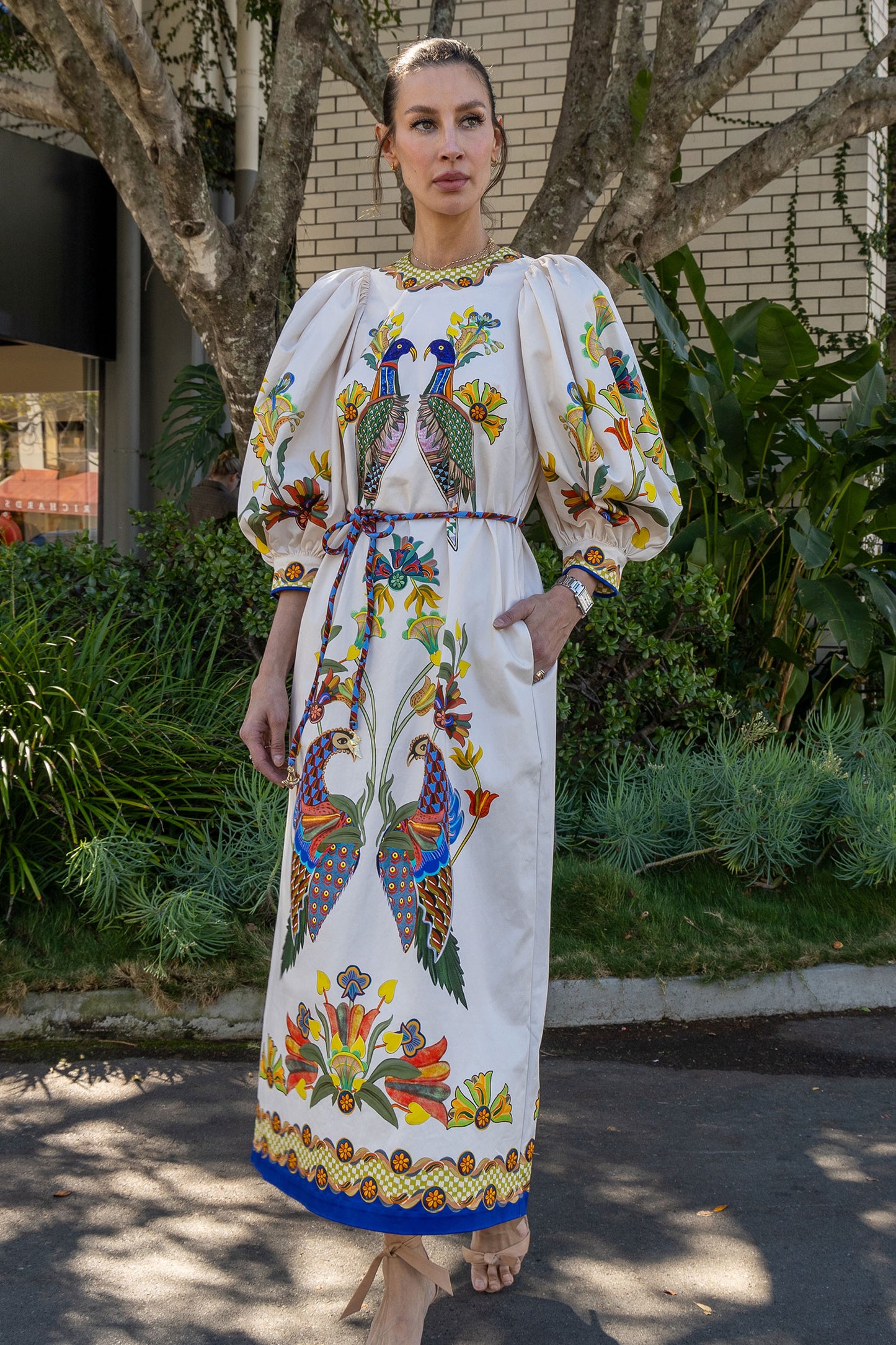 Effie Puff Sleeve Midi Dress