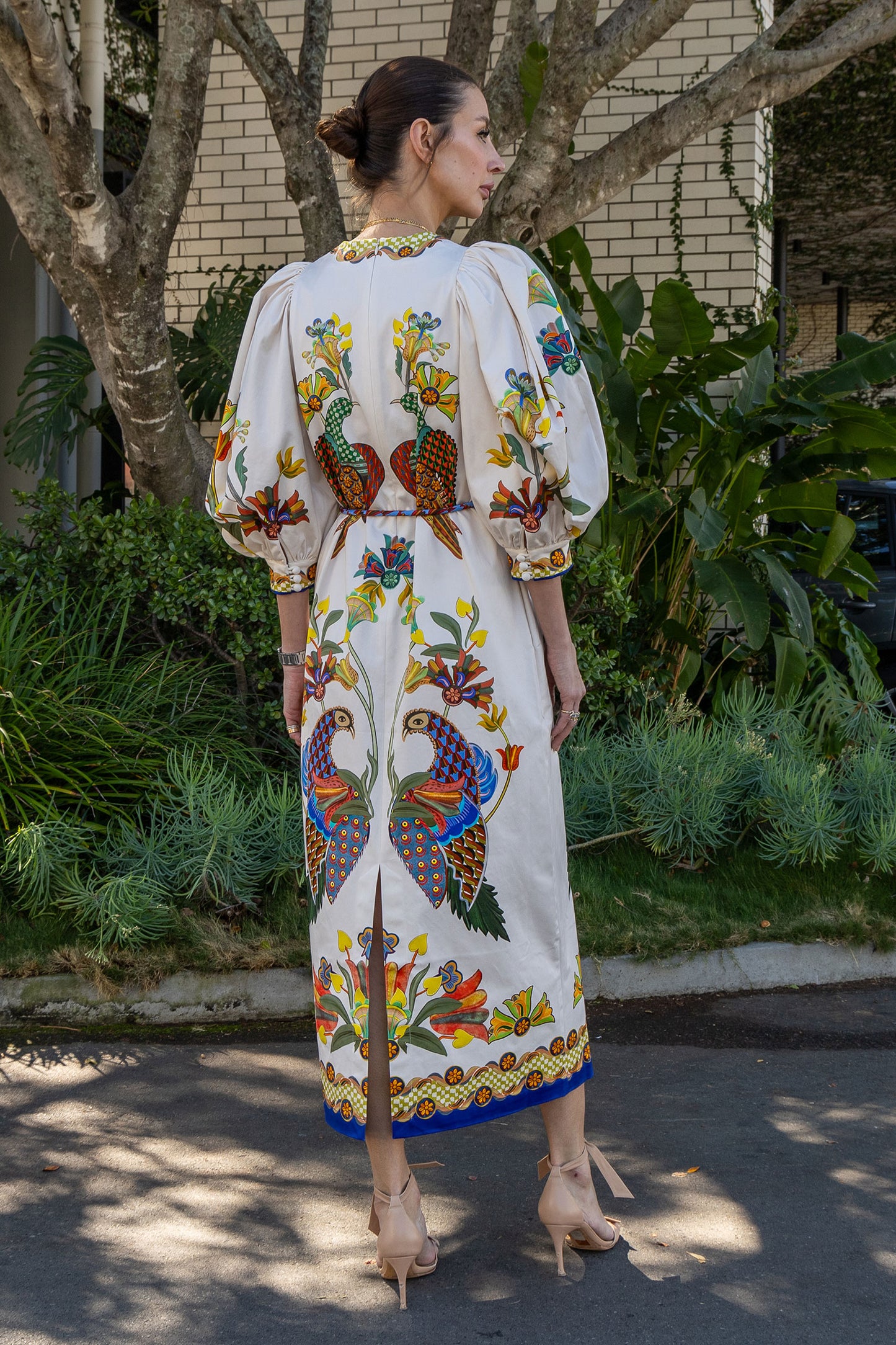 Effie Puff Sleeve Midi Dress