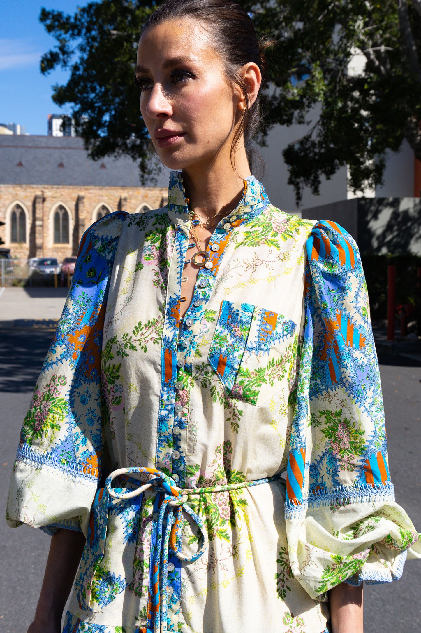 Skye Patchwork Shirtdress