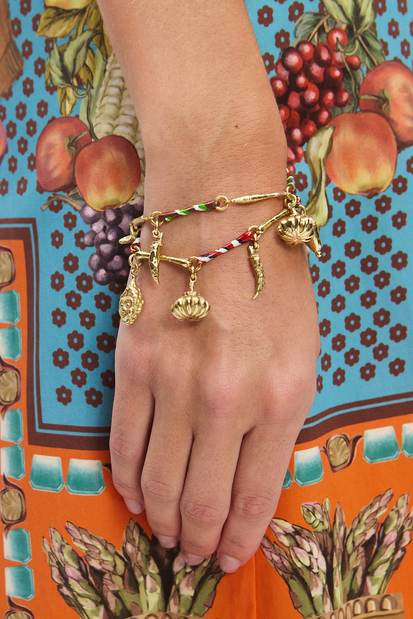 Tesori Roassa Stripe Charm Bracelet