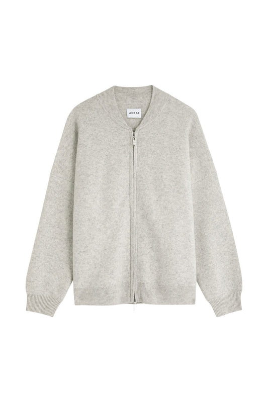 Cashmere Zipper Cardigan
