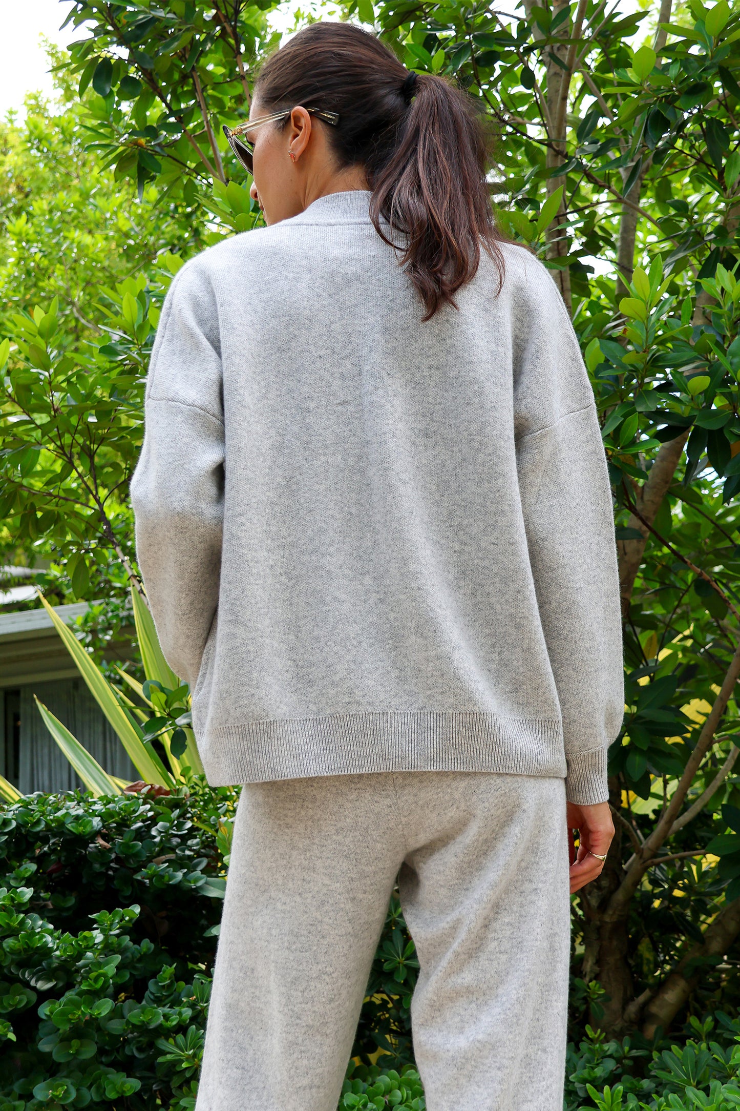 Cashmere Zipper Cardigan