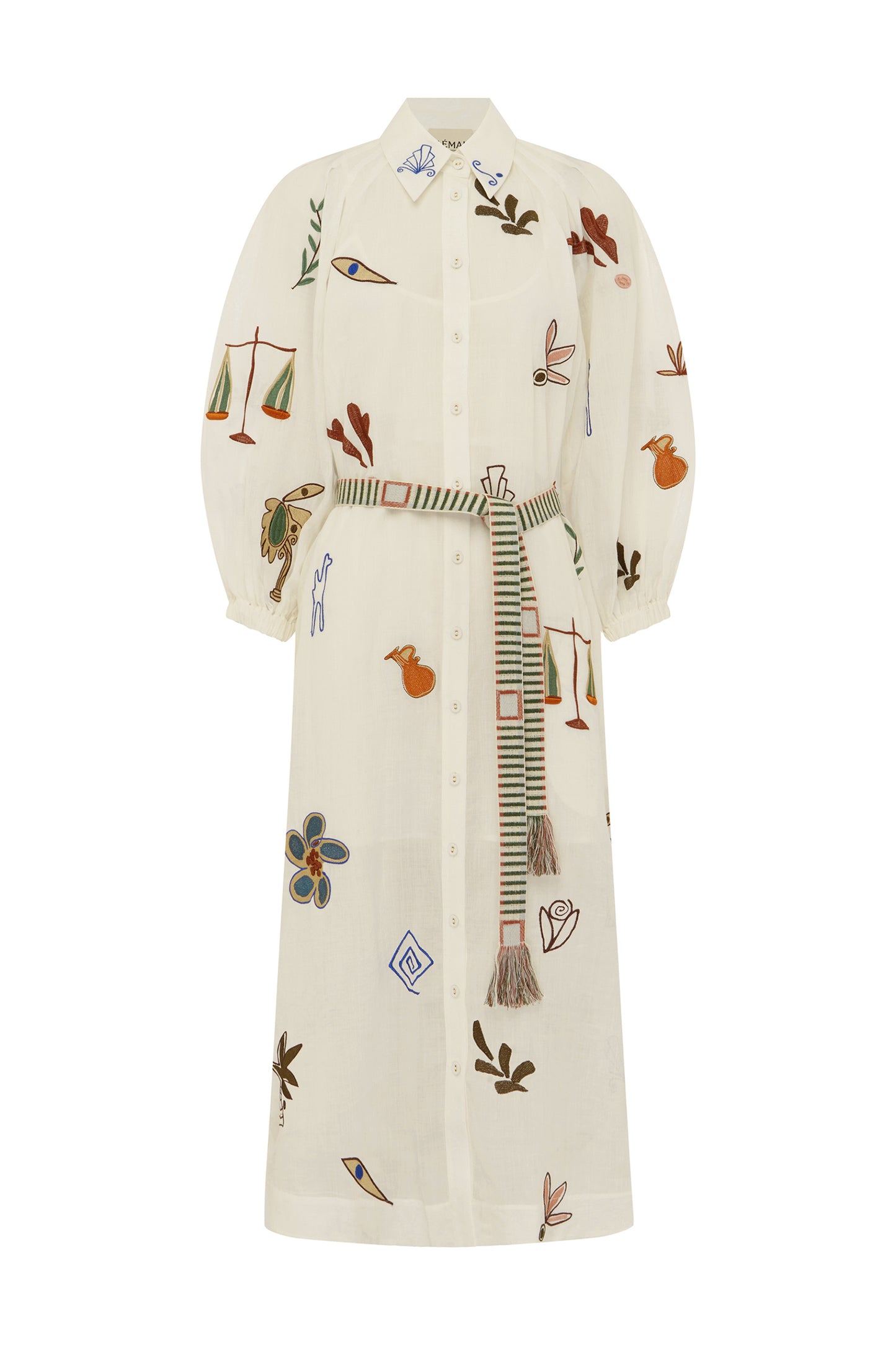 Mina Embroidered Shirtdress