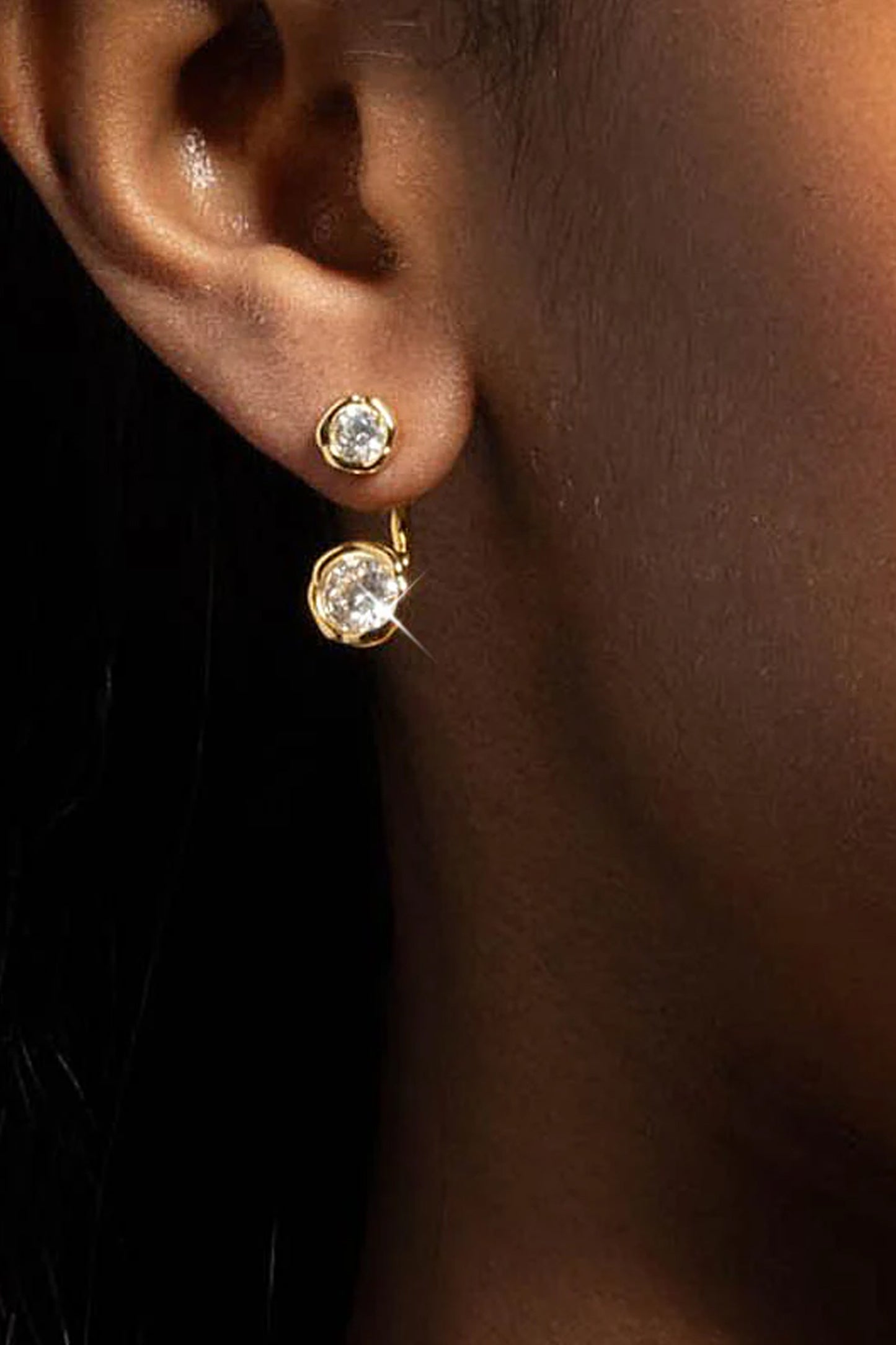 Asterales Molten Front Back Earring