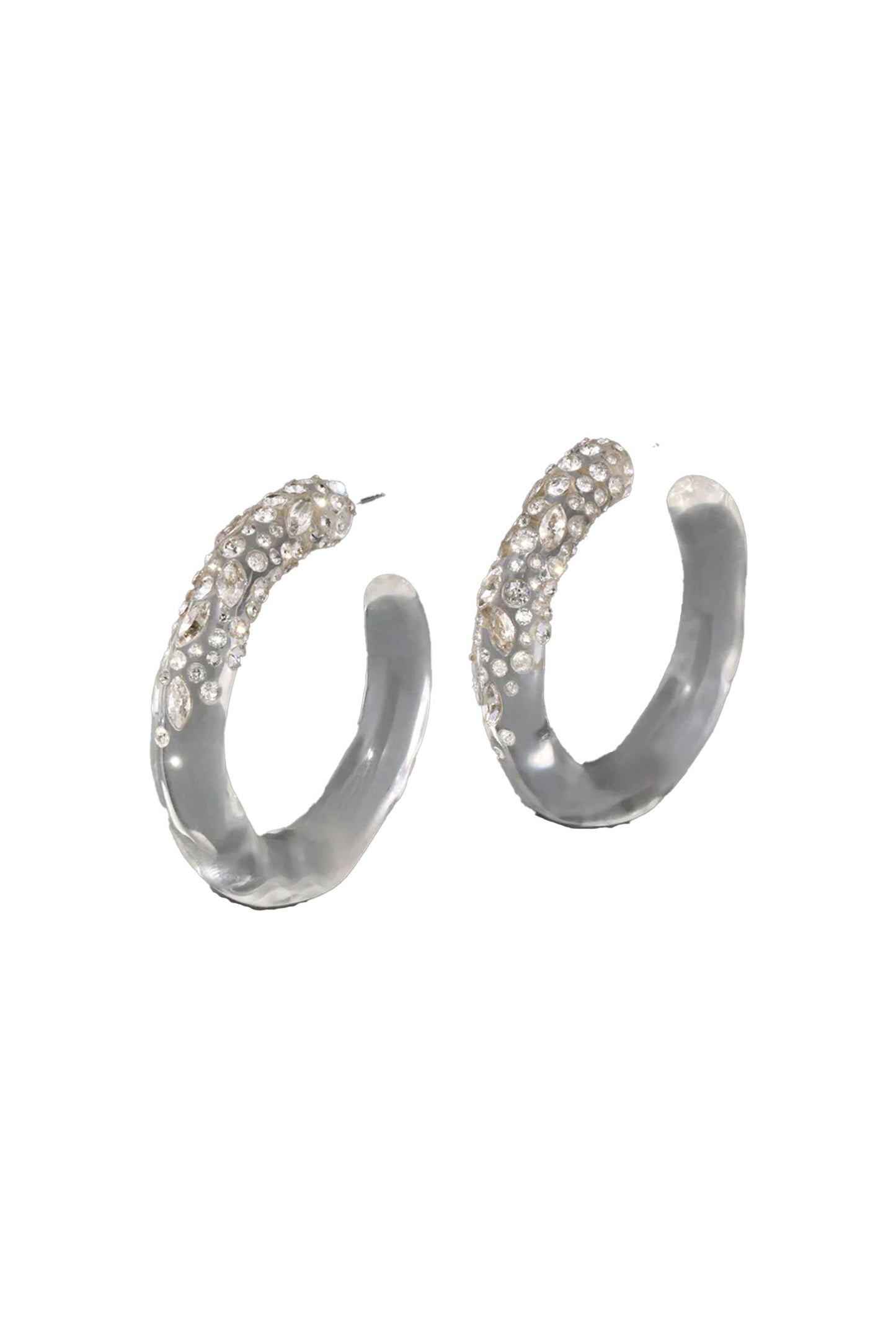 Confetti Crystal Hoop Earring