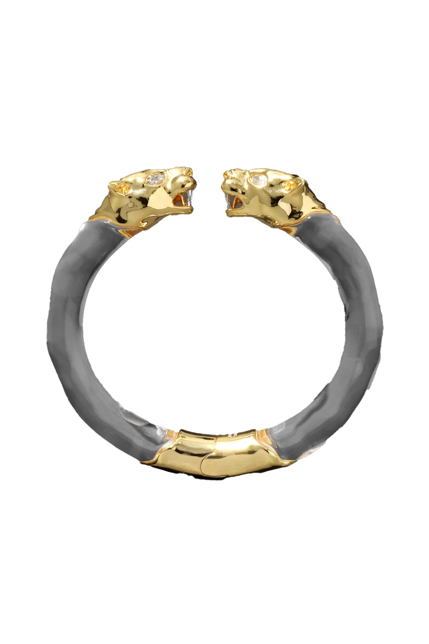 Panther Visage Lucite Hinge Cuff