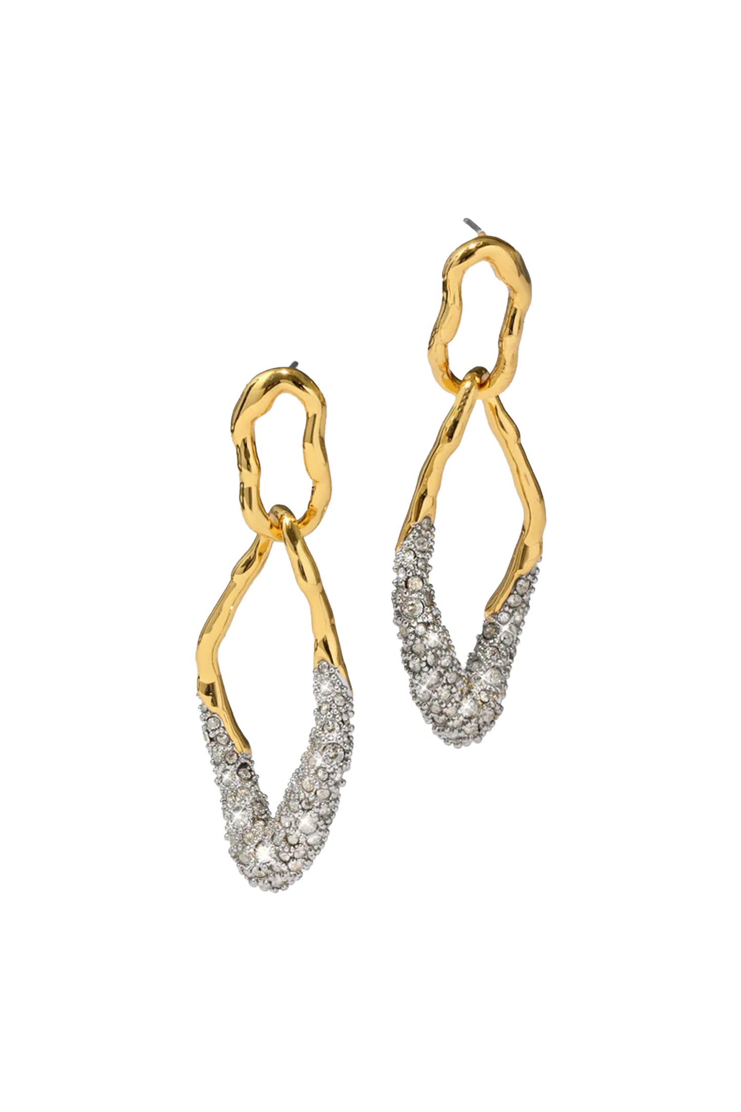 Solanales Pebble Double Link Earring