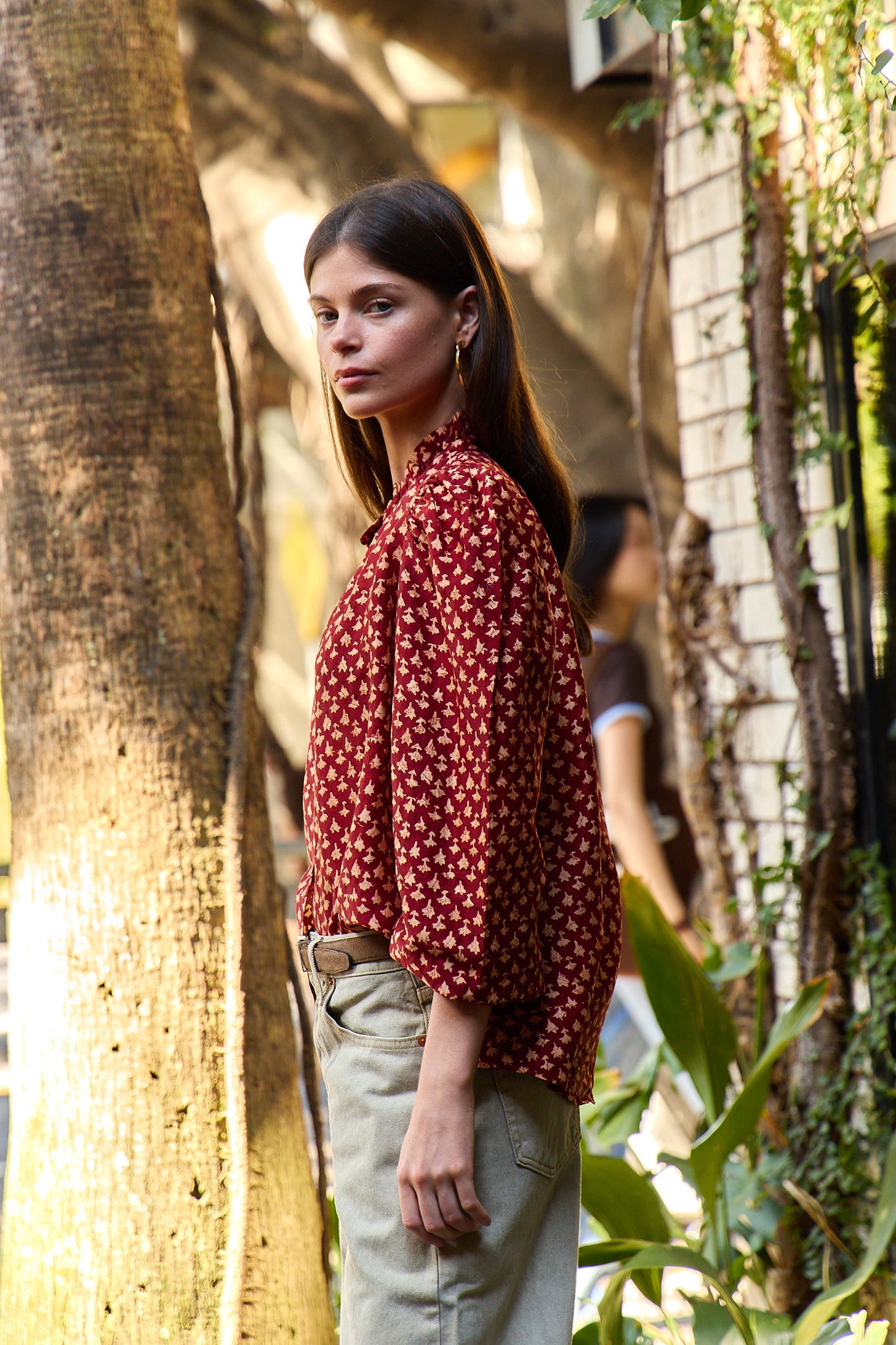 Annabel Mahogany Bhutti Shirt