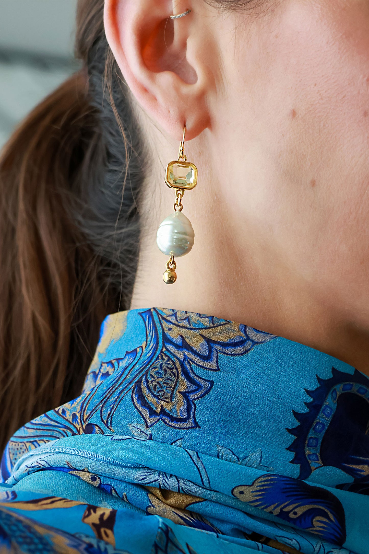 Crystal Pearl Drop