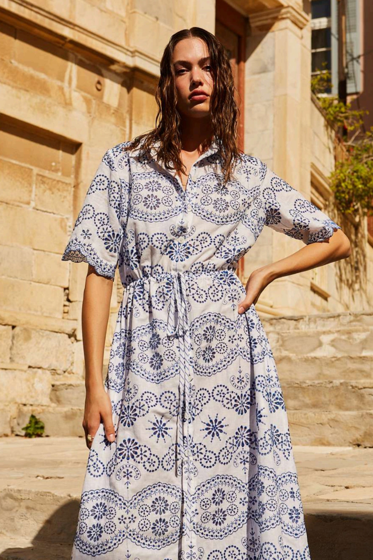 Valerie Lace Midi Dress