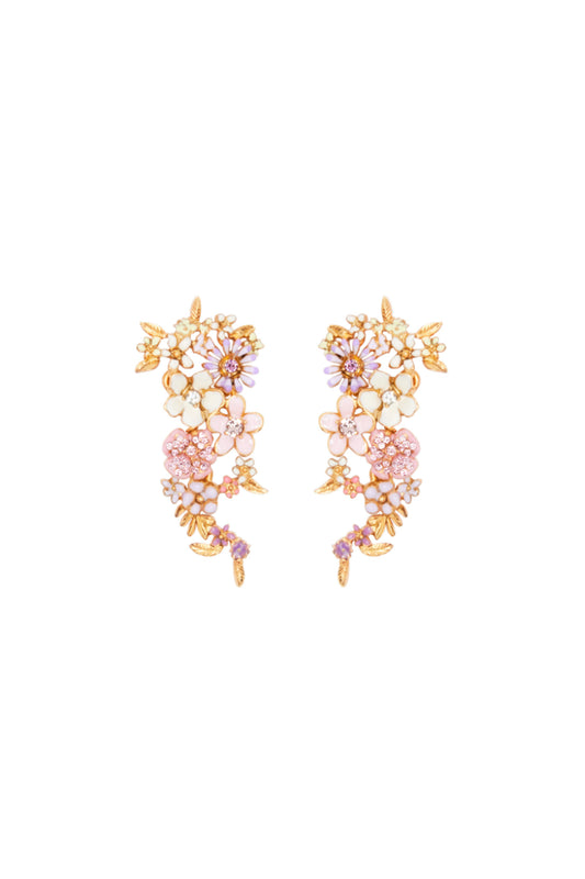 Enamel Flower Garden Earring
