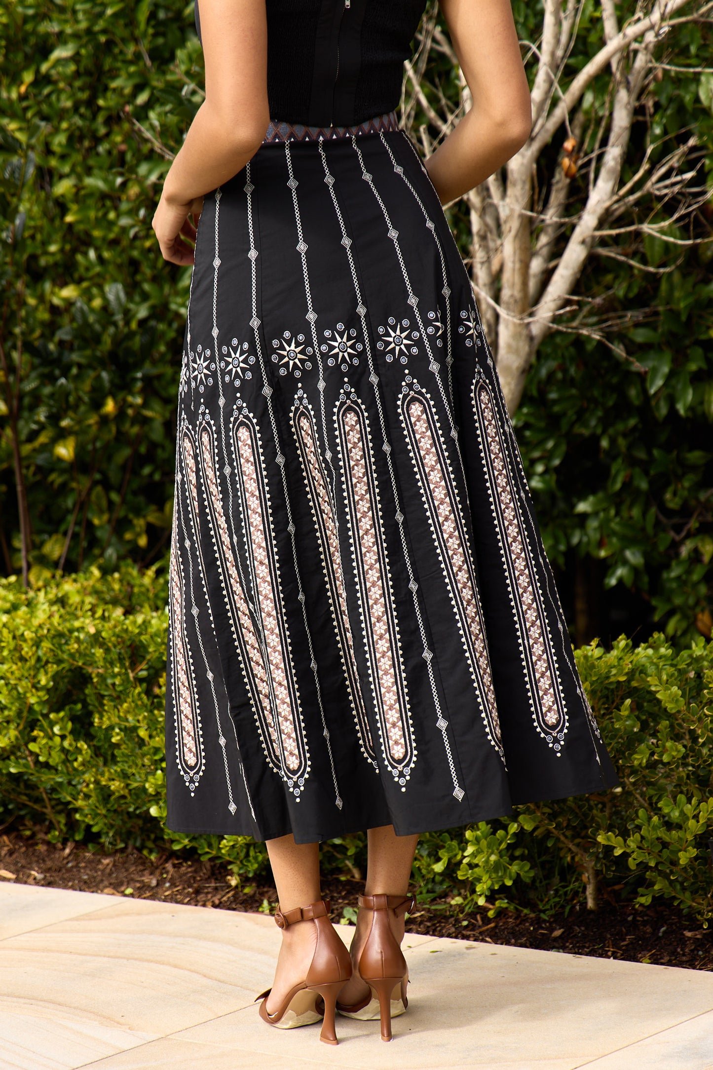 Camille Byzantine Embroidered Skirt