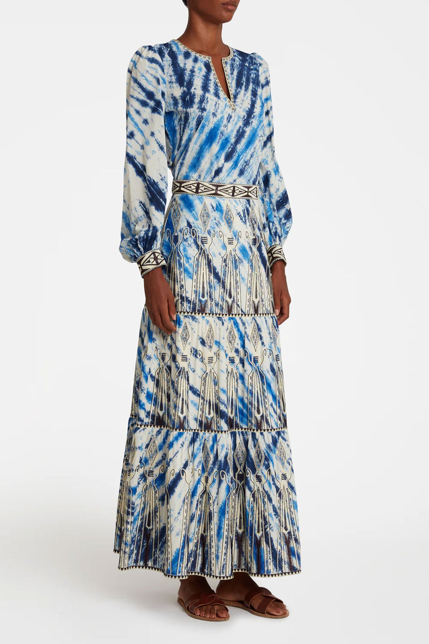 Vera Tie Dye Embroidery Shirt - FINAL SALE