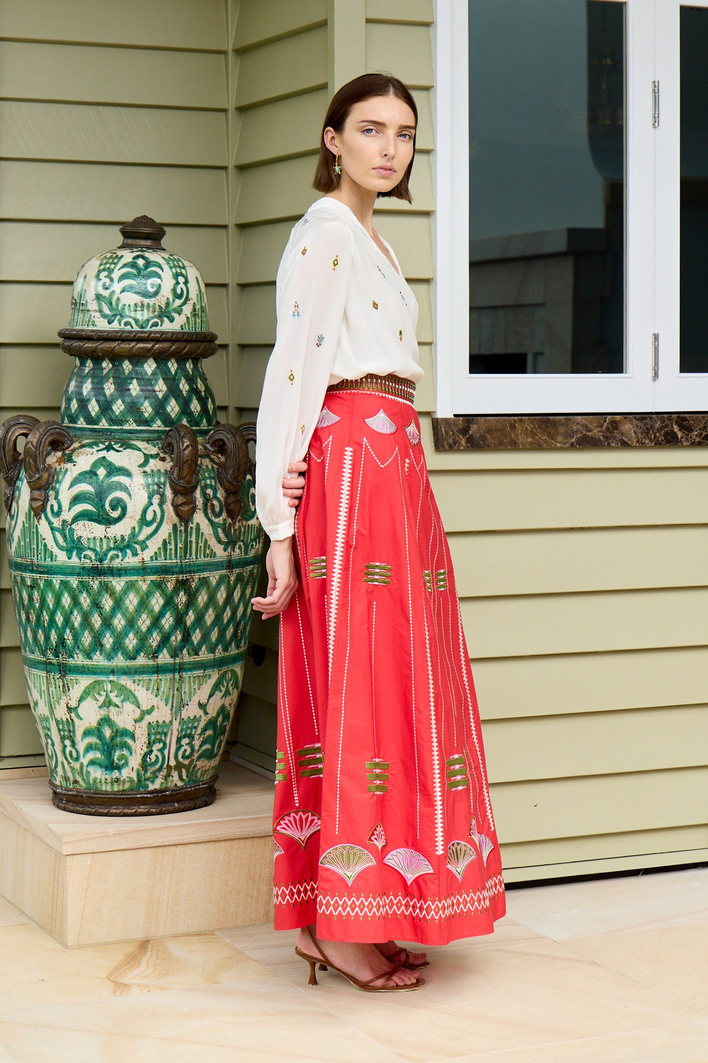 Camille Japanese Peacock Skirt