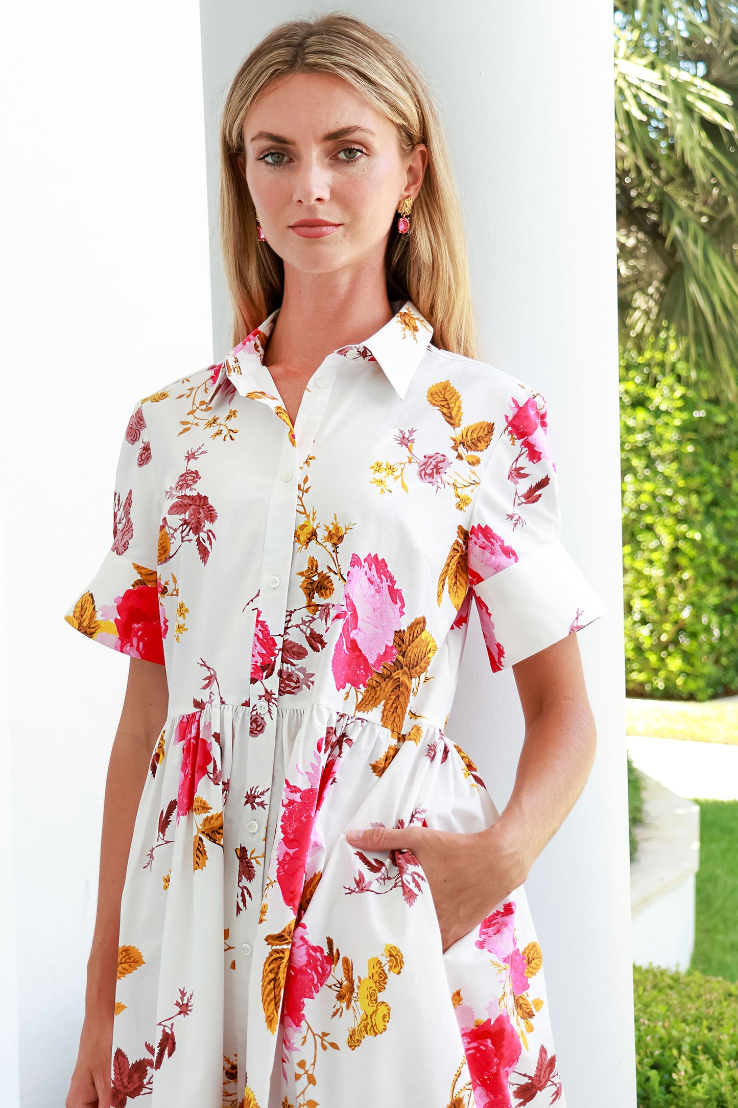 Fit And Flare Shirt Dress - FINAL SALE