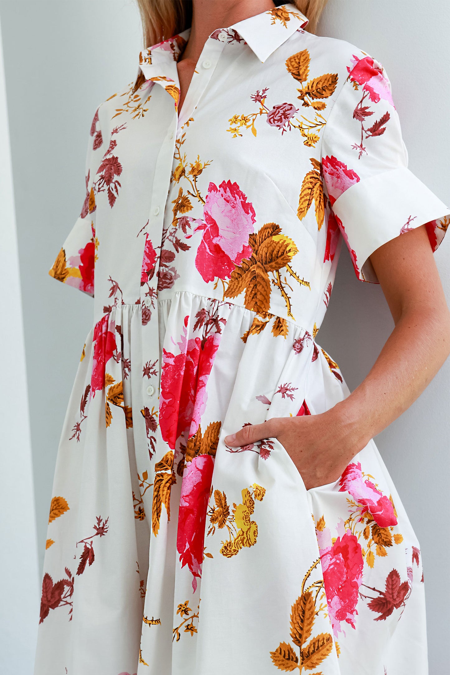 Fit And Flare Shirt Dress - FINAL SALE