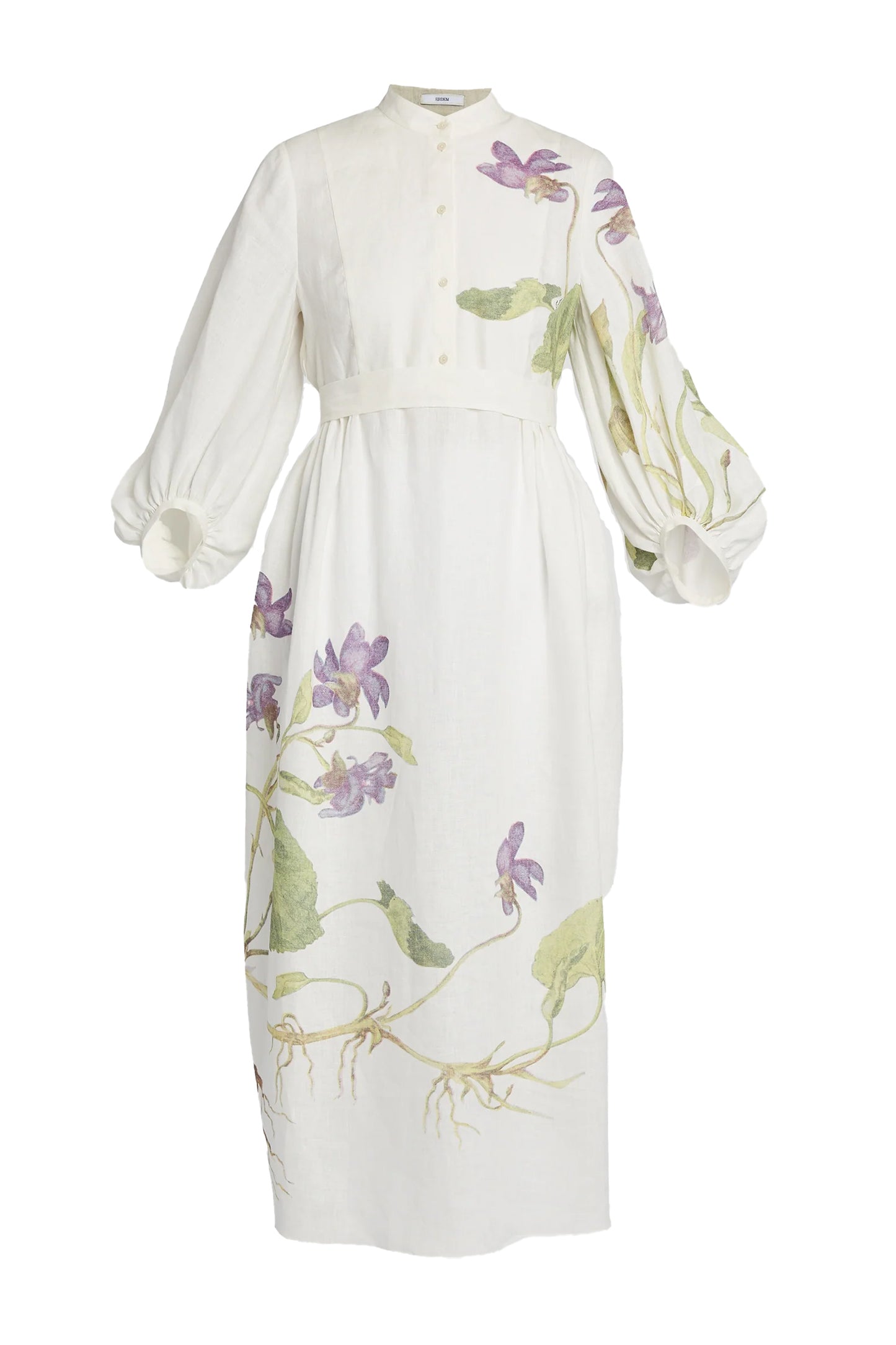 Long Sleeve Midi Dress with Tie Waist Detail