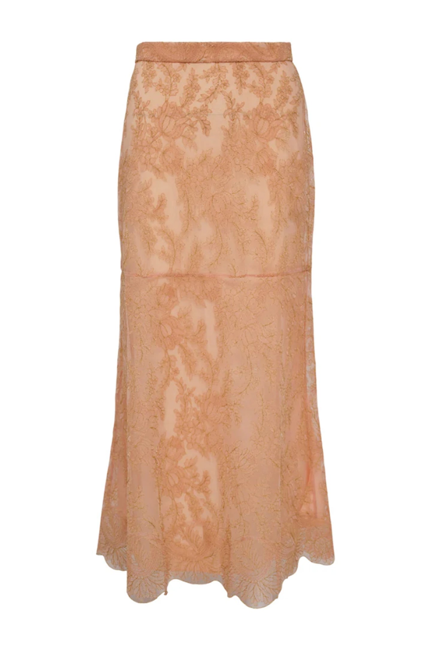 Floral Lace Pencil Skirt
