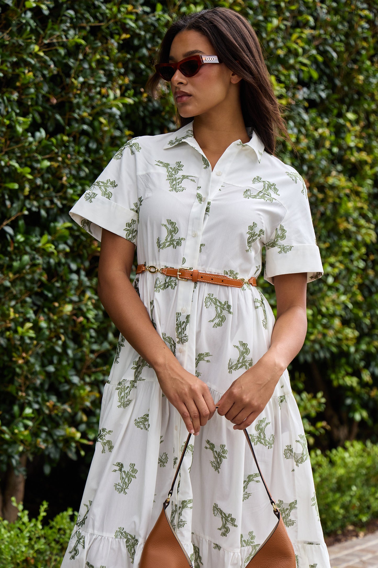 Short Sleeve Midi Shirt Dress