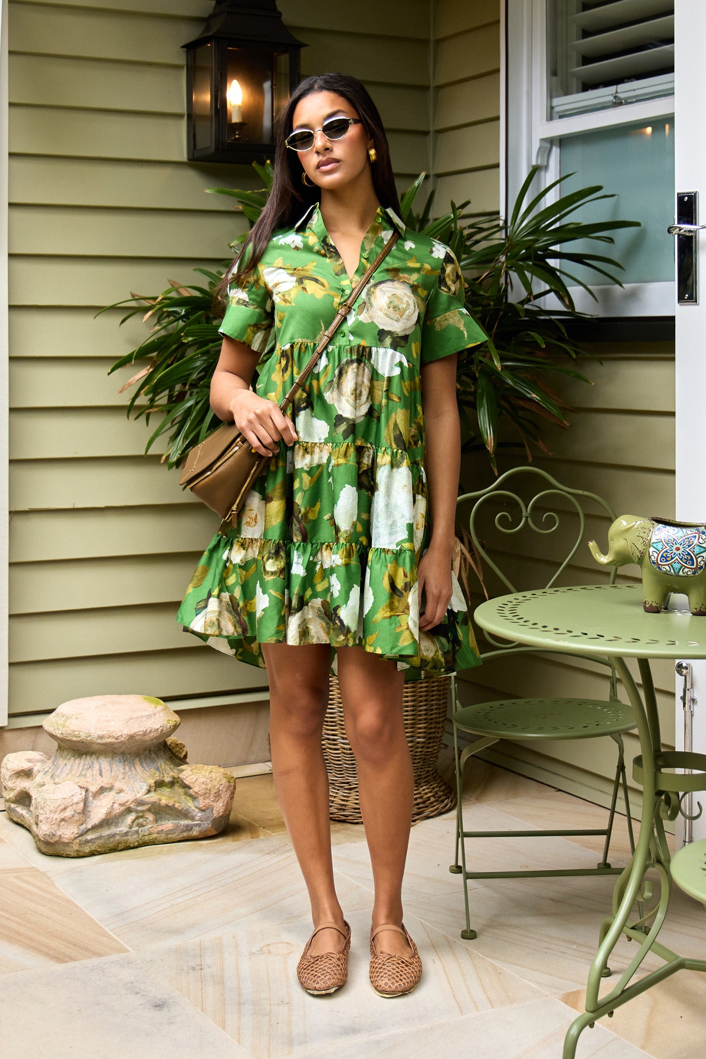 Short Sleeve Mini Shirt Dress