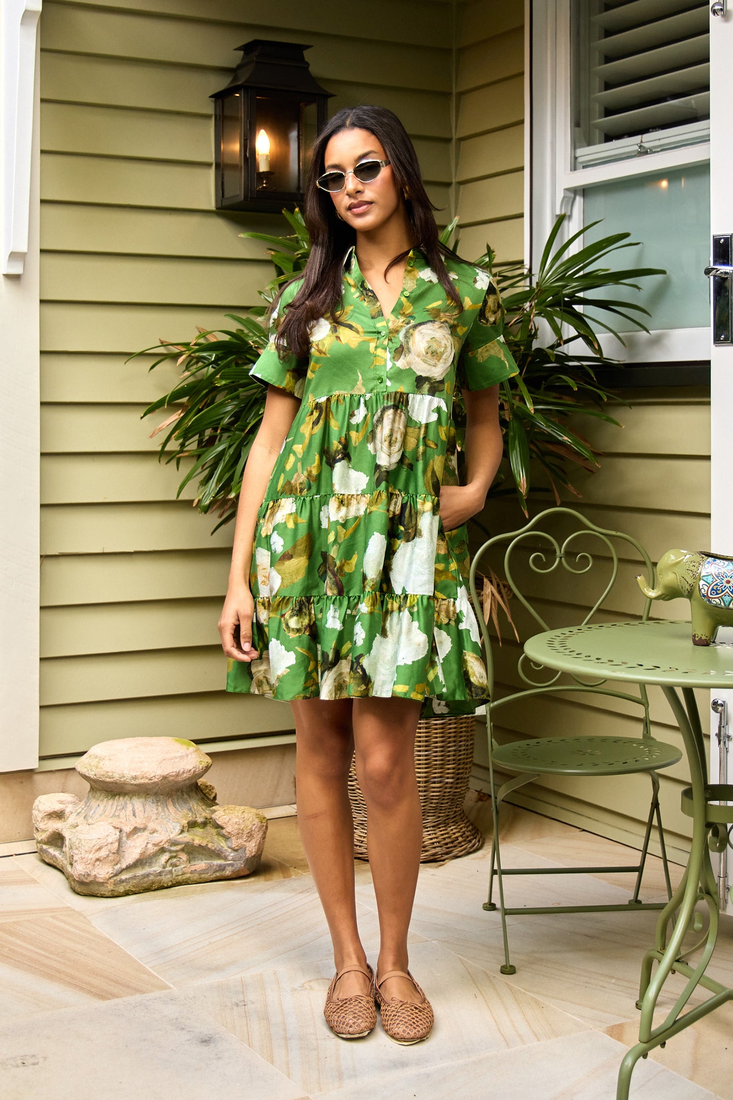 Short Sleeve Mini Shirt Dress