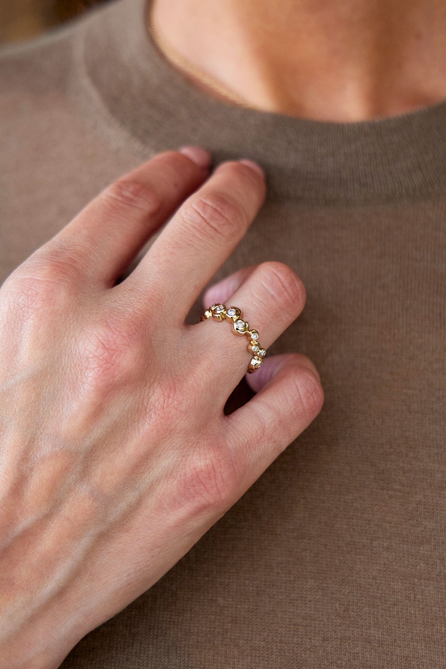 Escargot Diamond Ring