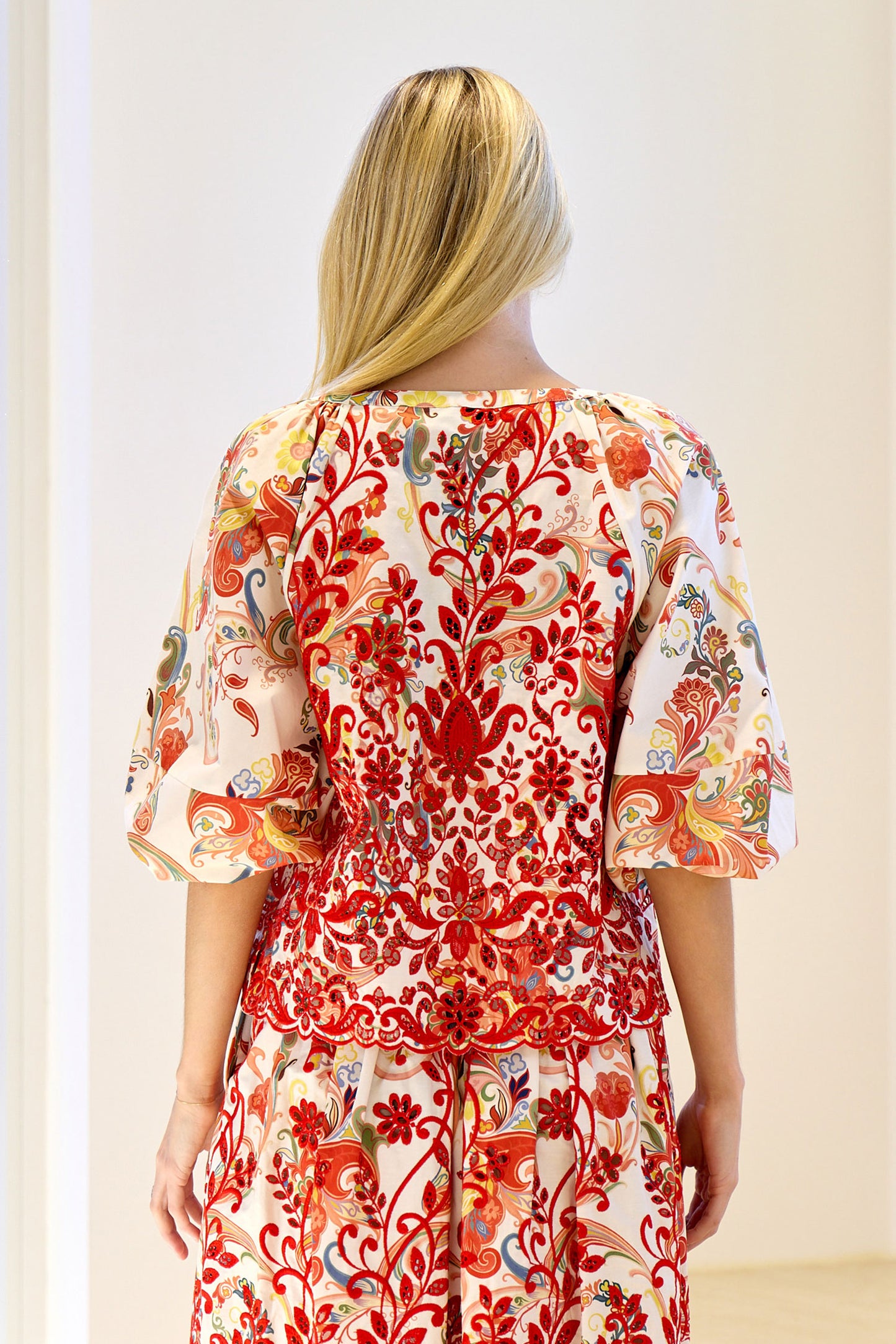 Embroidered Poplin Blouse - FINAL SALE