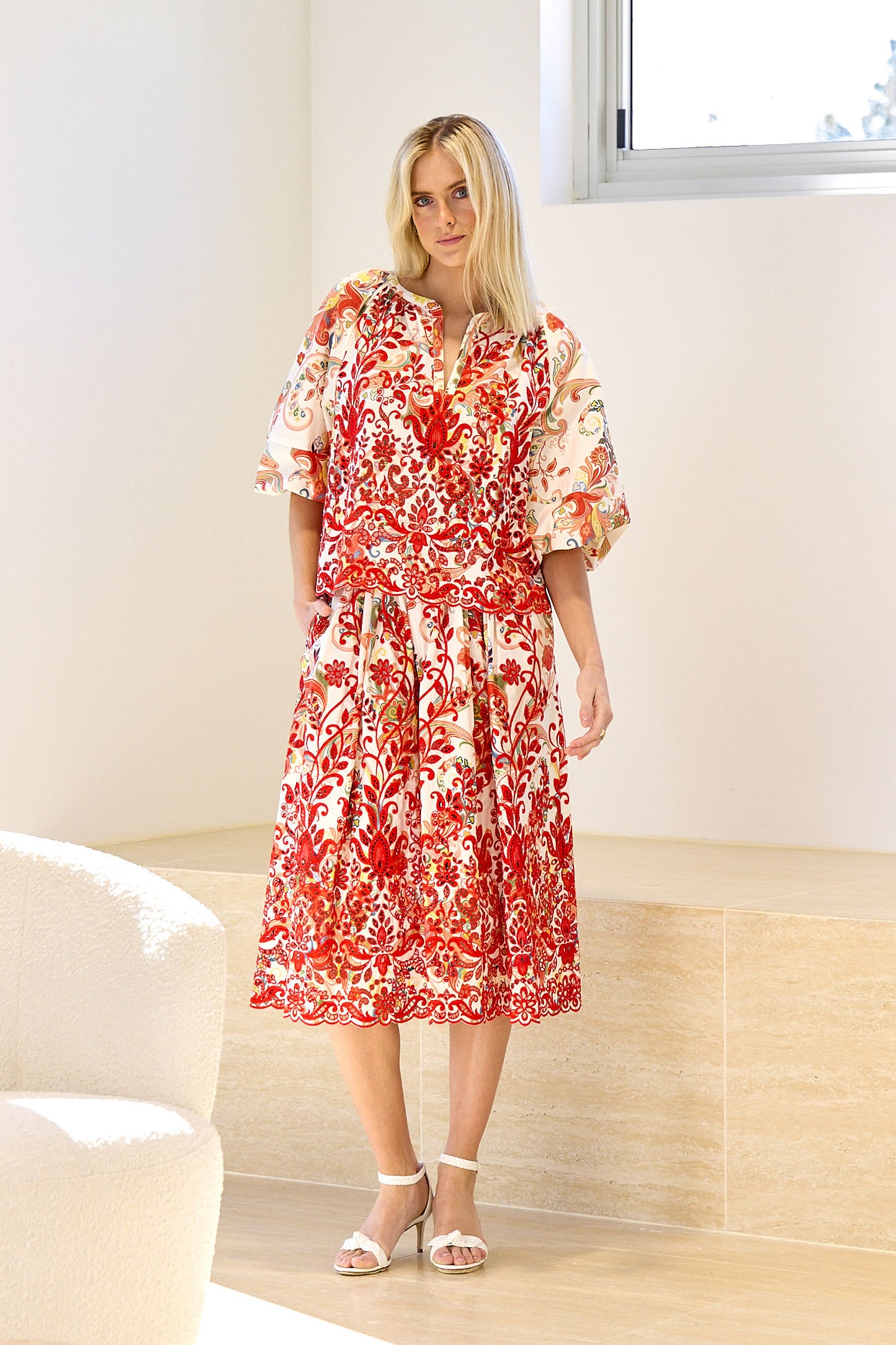 Embroidered Poplin Blouse - FINAL SALE