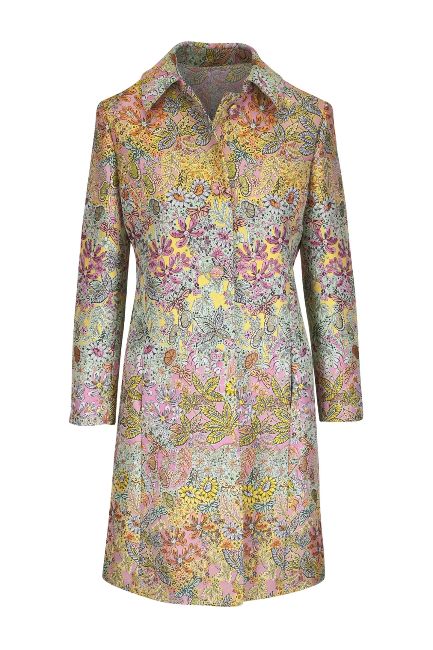 Floral Jacquard Coat