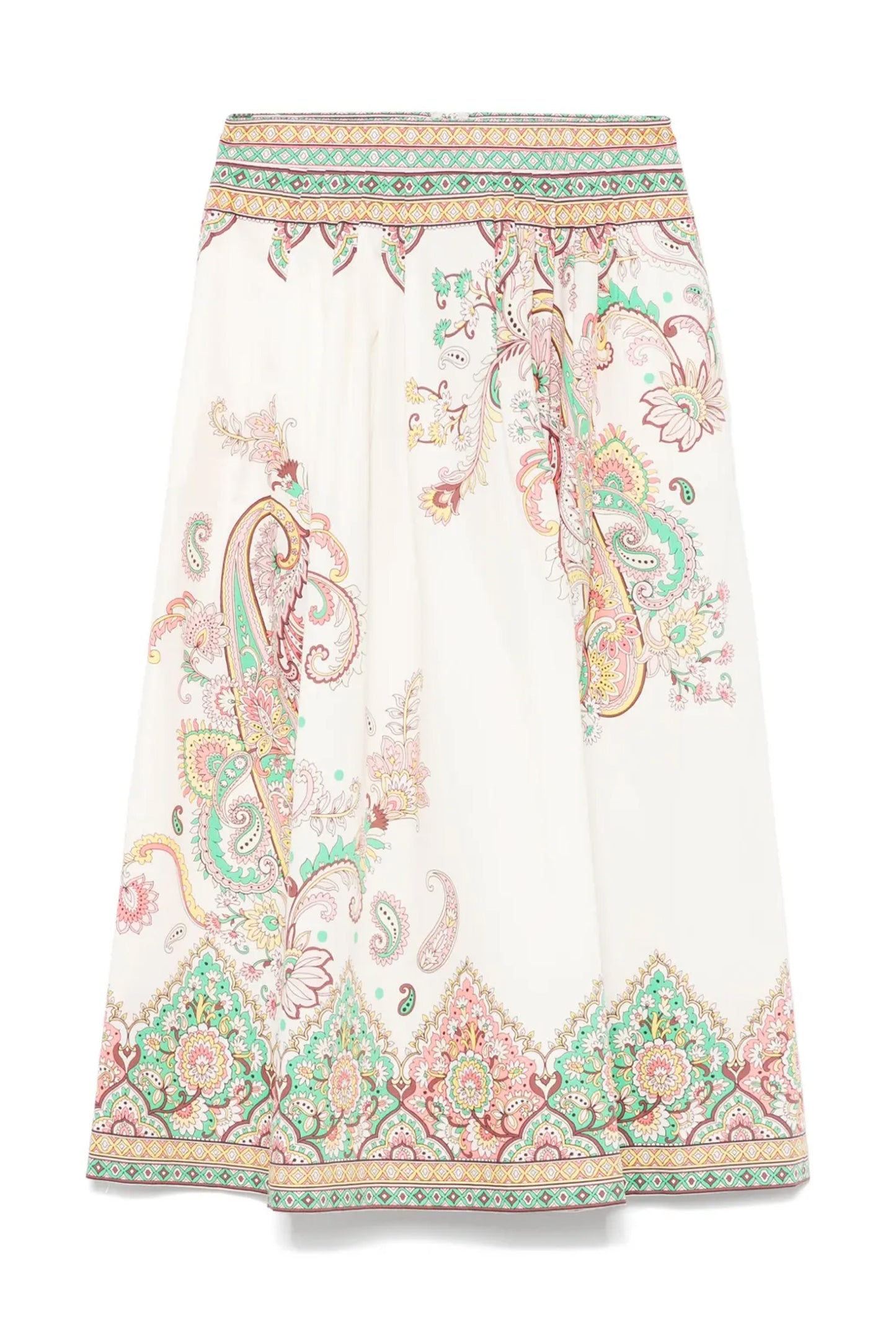 Printed Cotton Midi Skirt