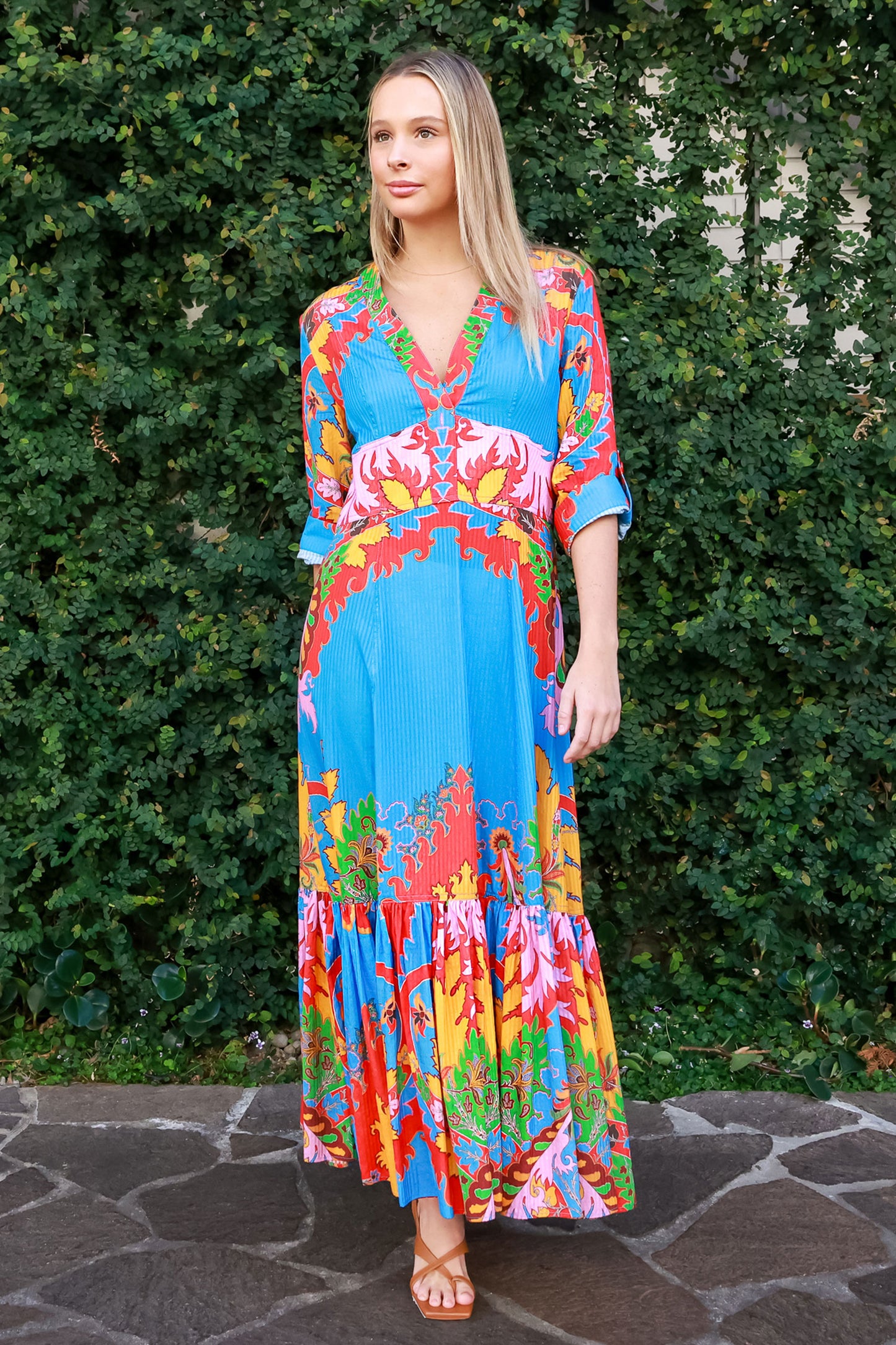 Paisley Flared Midi Dress - FINAL SALE