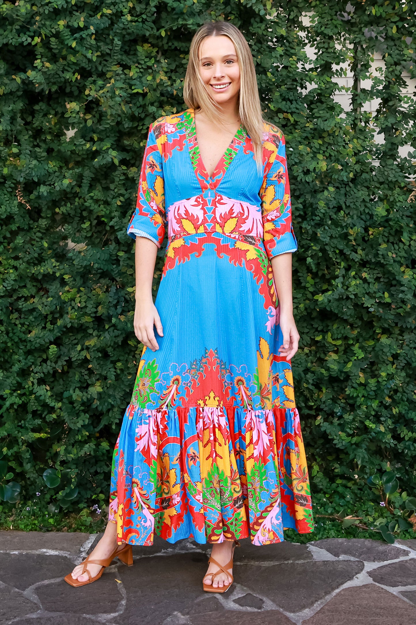 Paisley Flared Midi Dress - FINAL SALE