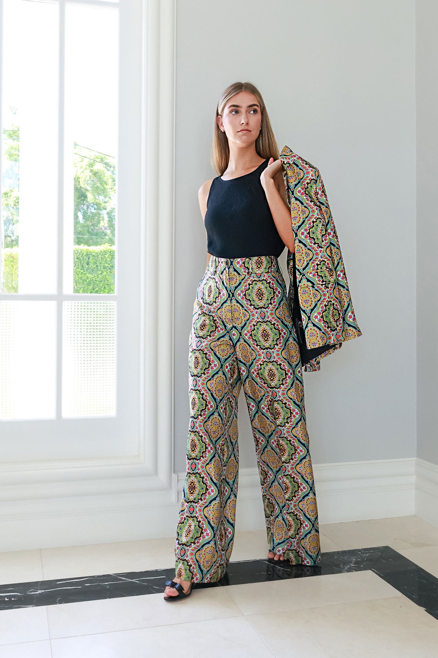 Silk Wide Leg Pant