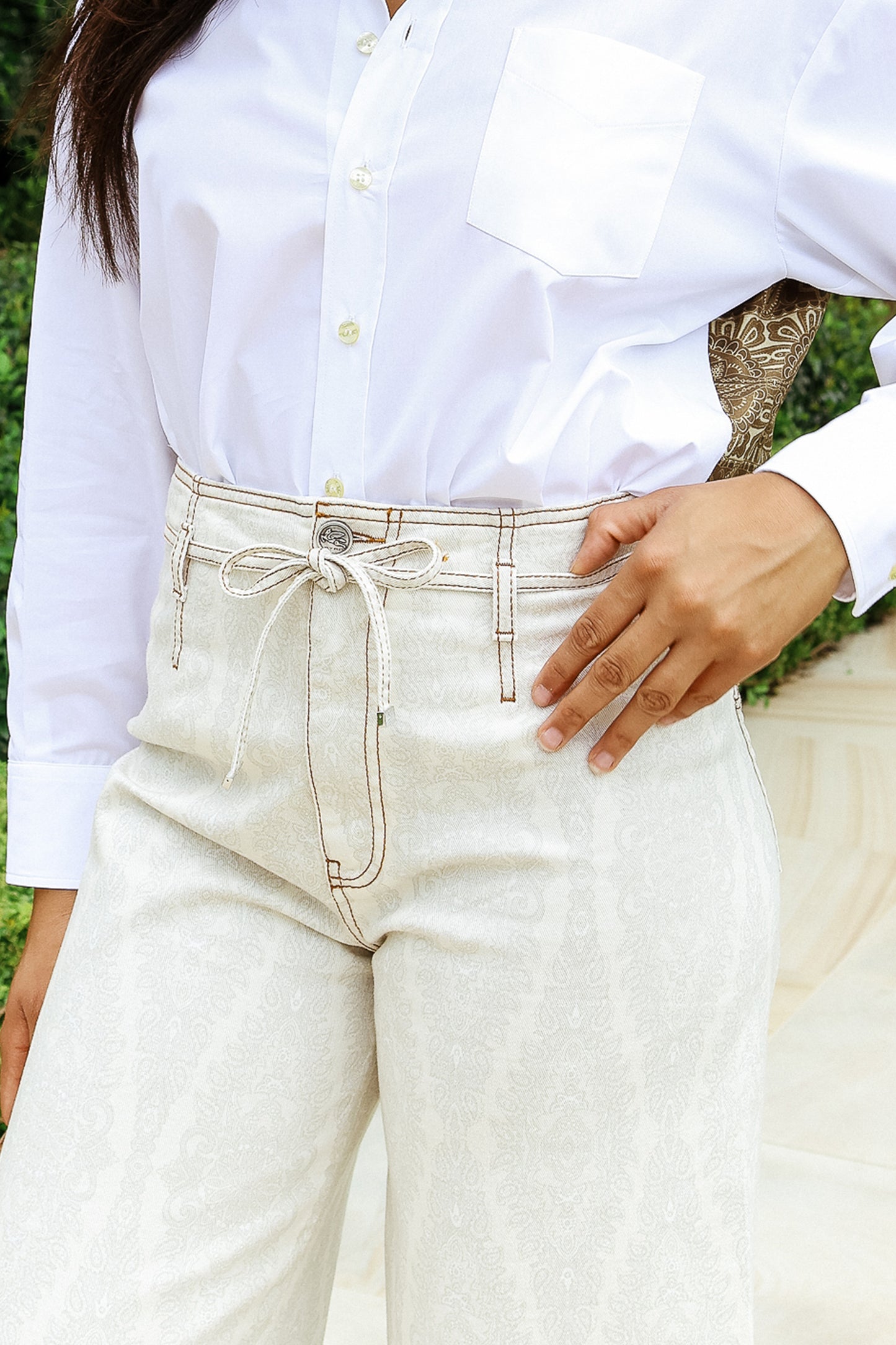 Belted Wide Leg Jean