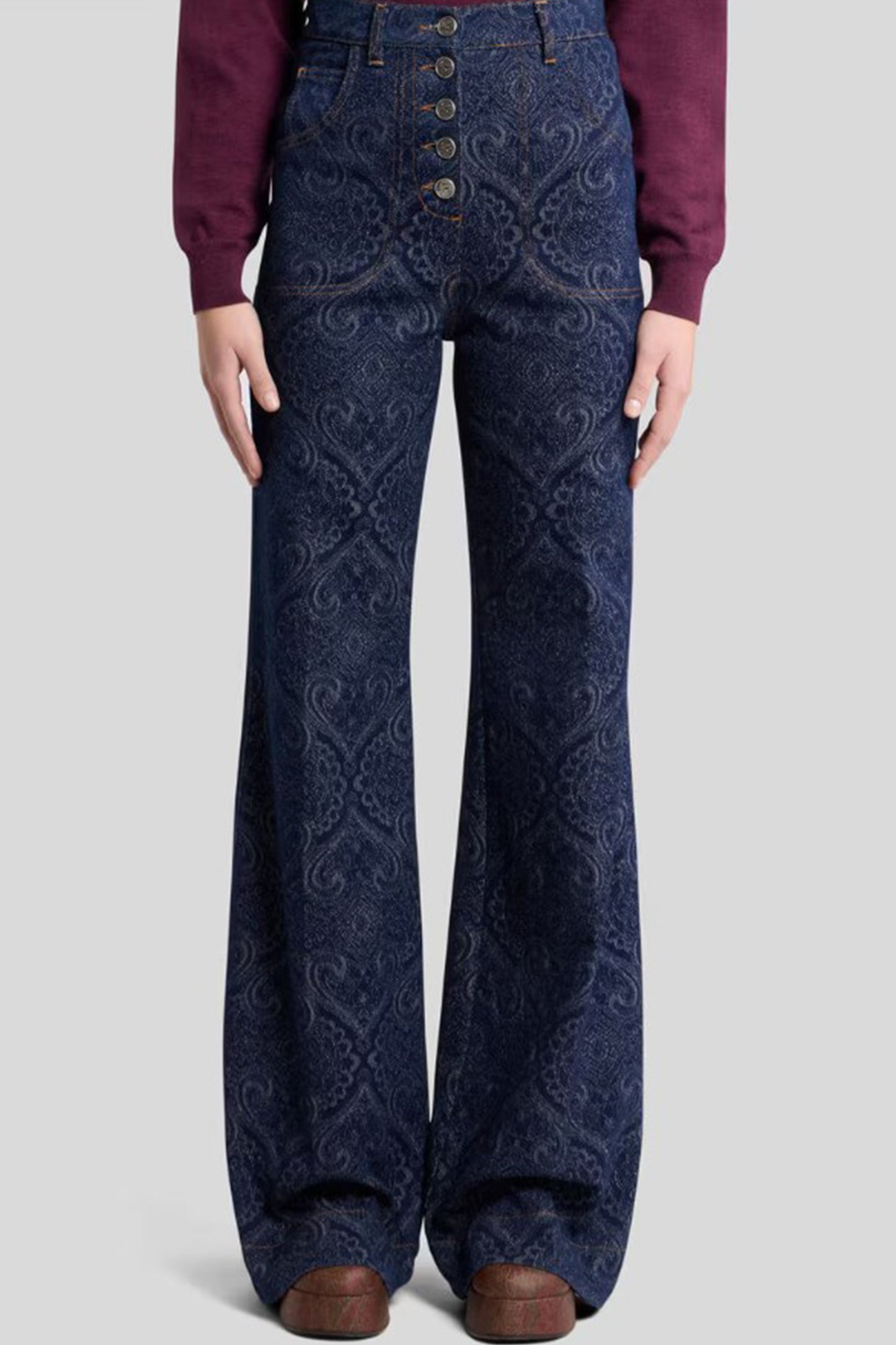 Flared Paisley Jean
