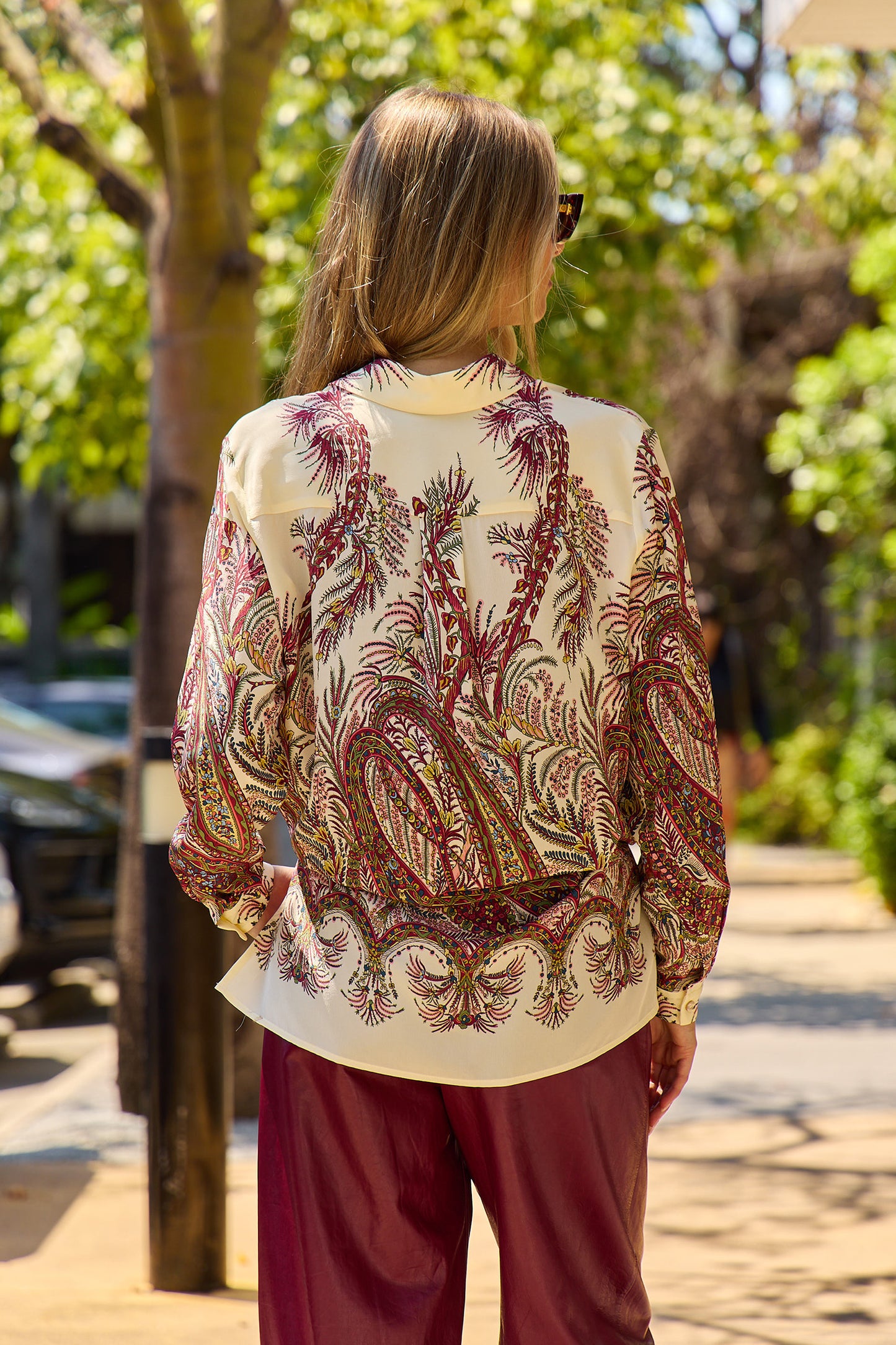 Floral Paisley Silk Shirt