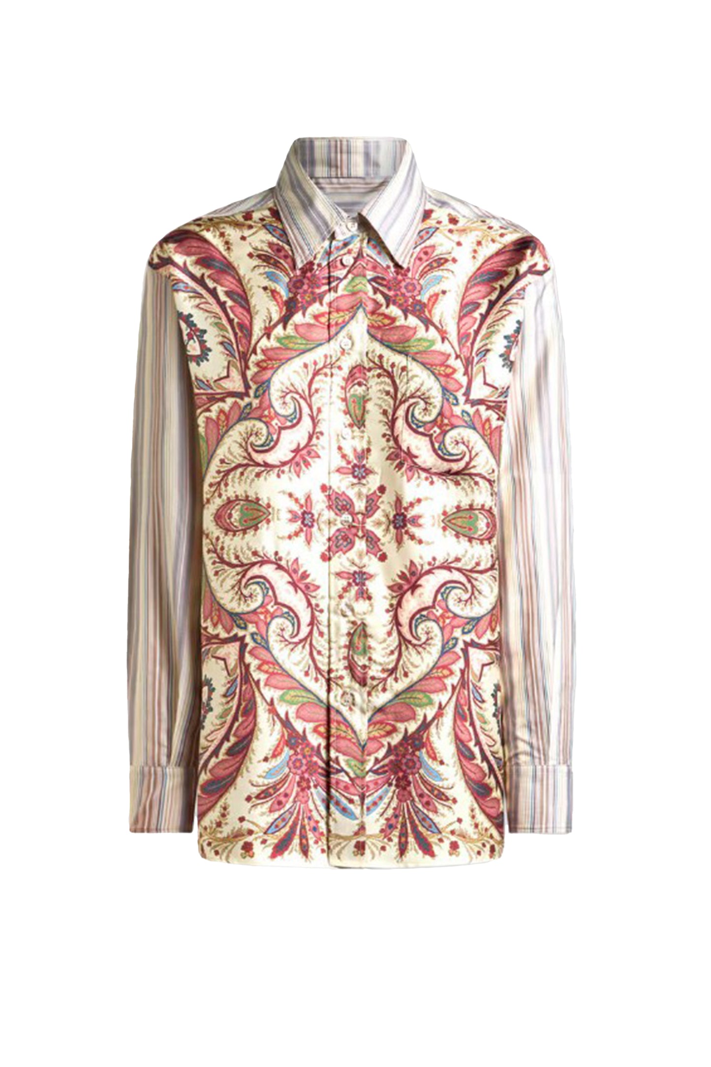 Placement Print Stripe Shirt