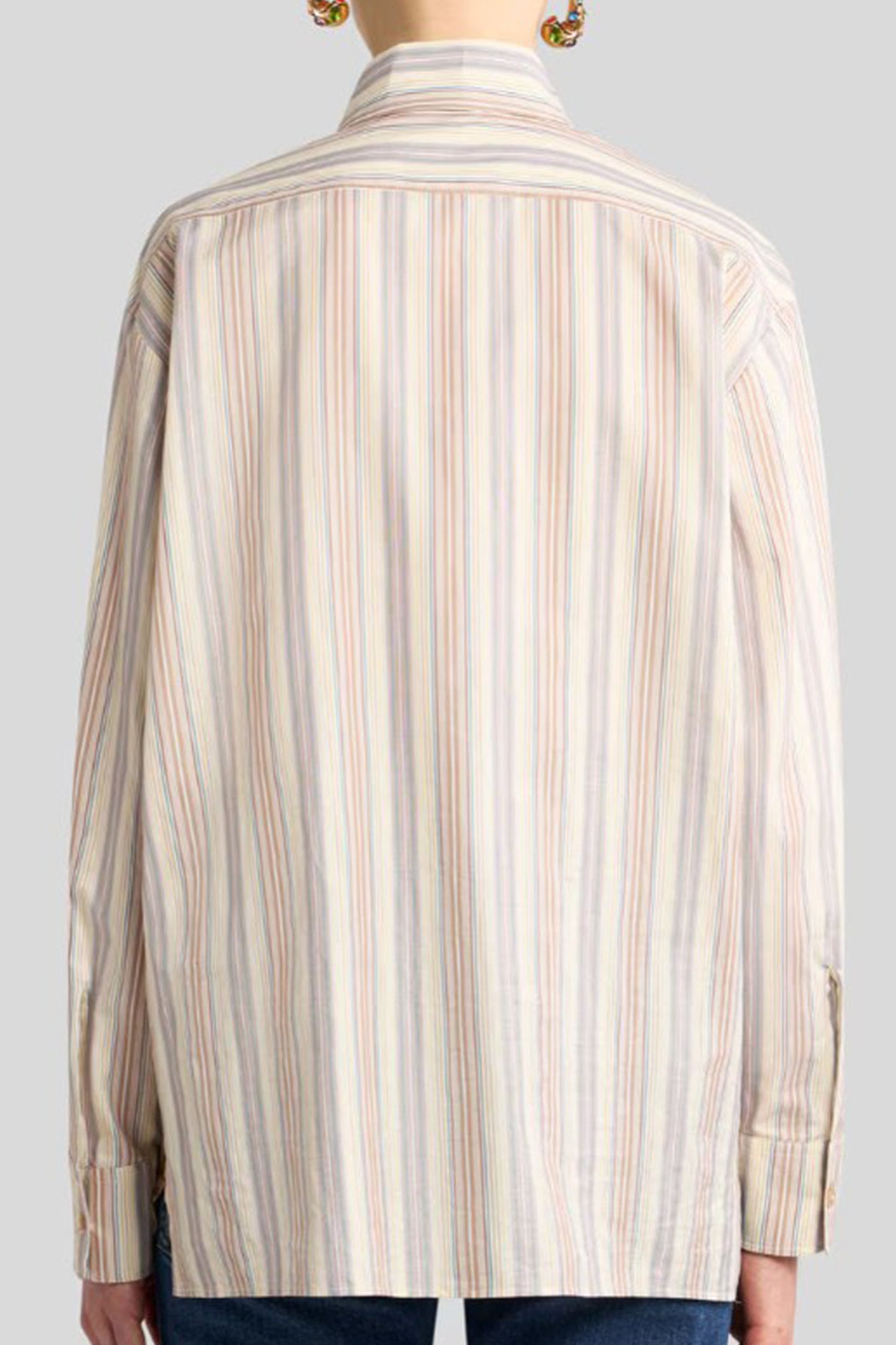 Placement Print Stripe Shirt