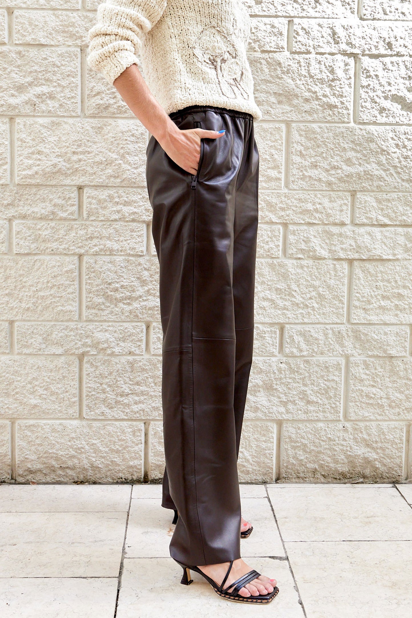 Baggy Leather Trouser