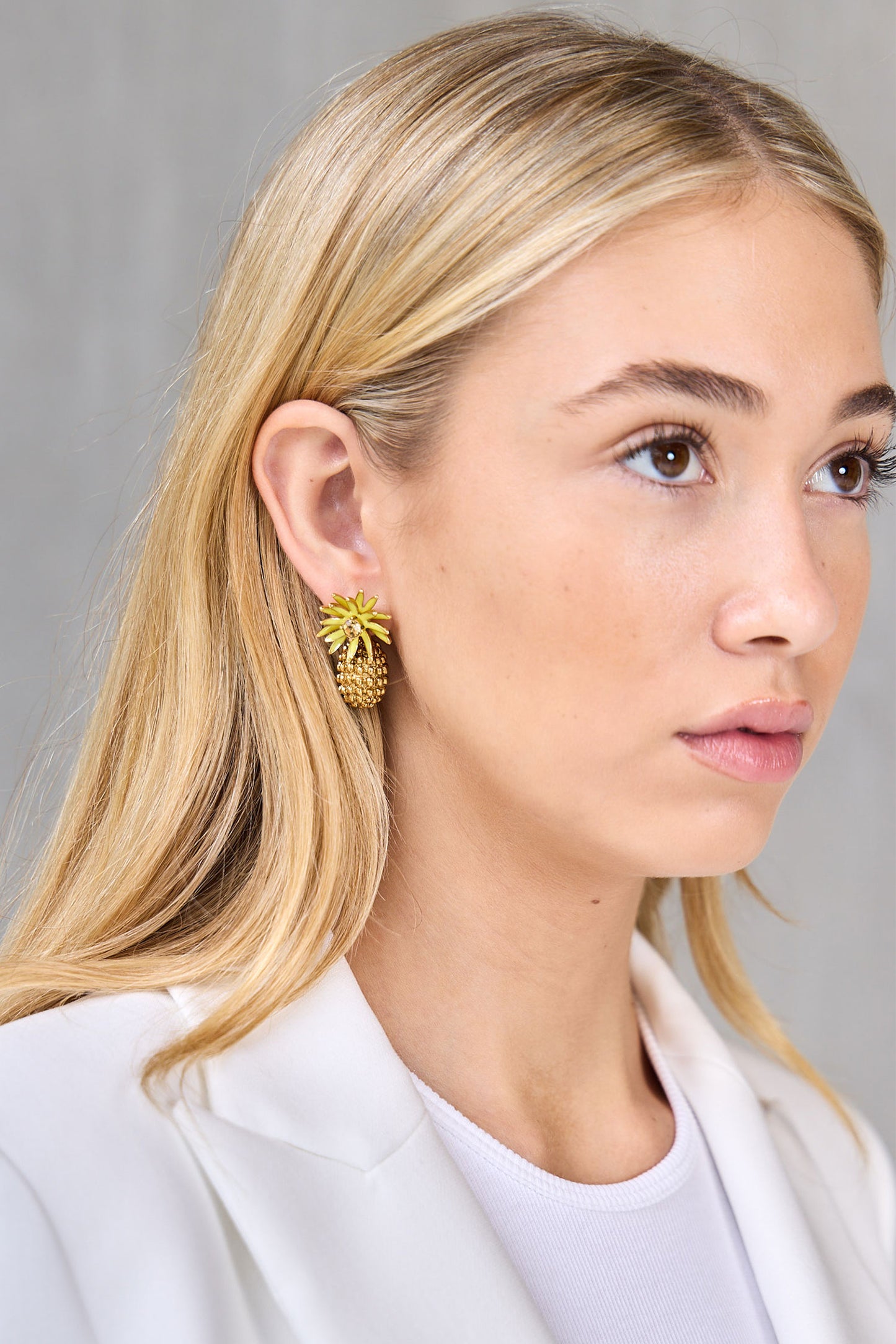 Flower With Cactus Earring