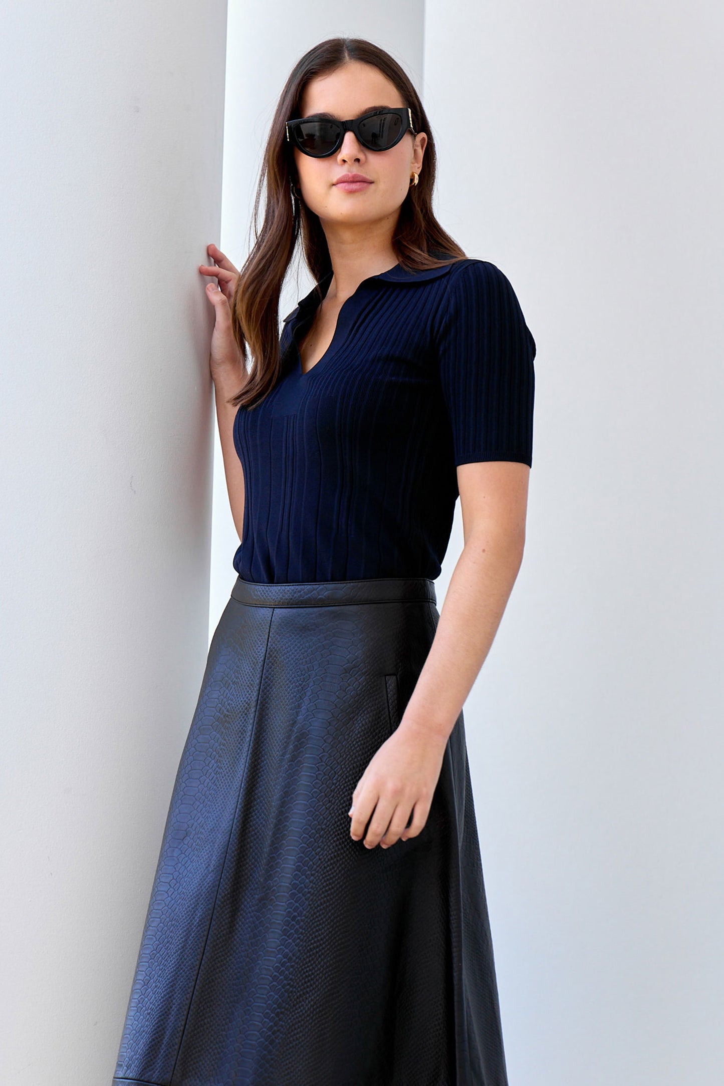 Knit Polo Top