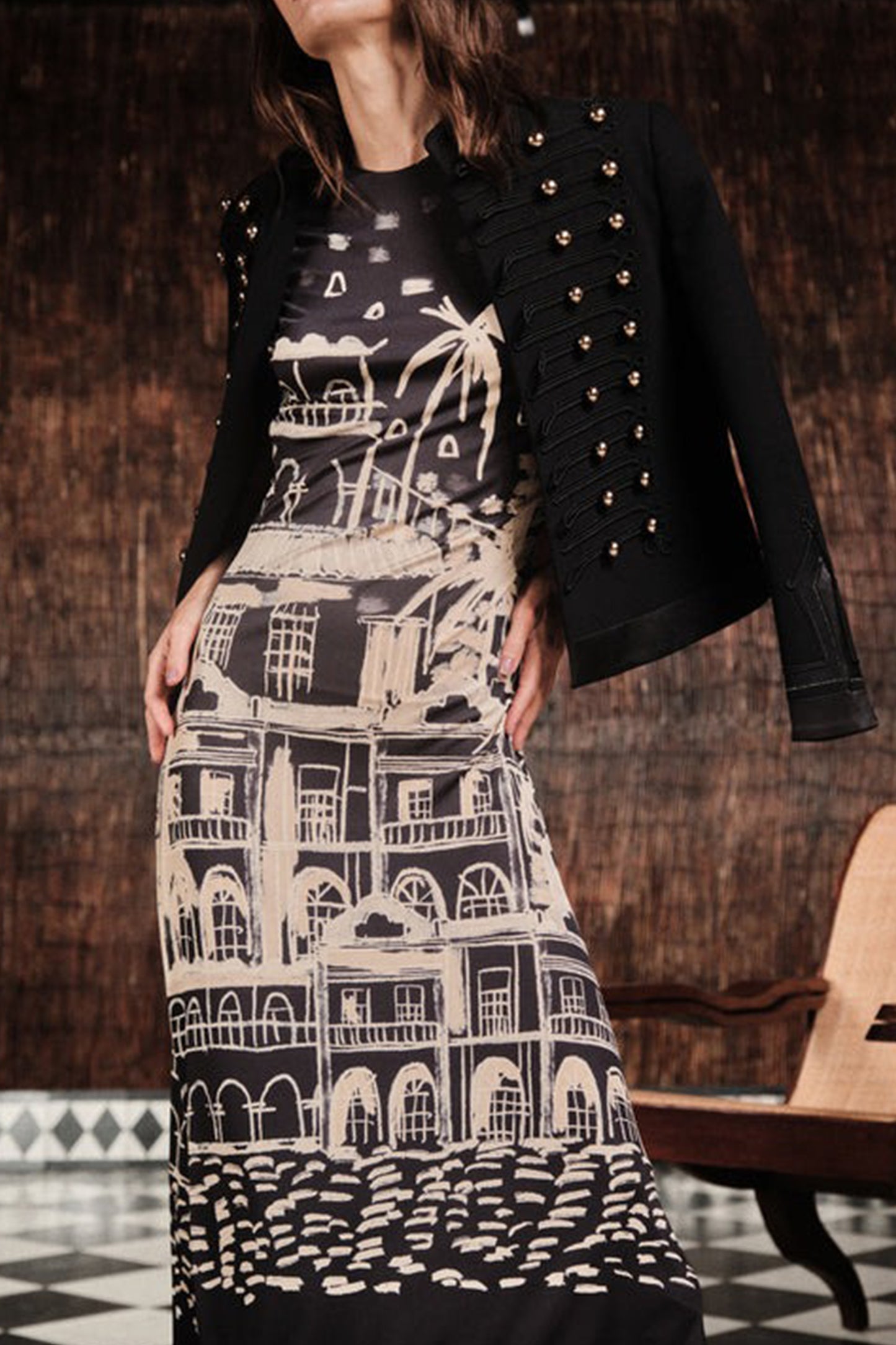 Cardinal Direction Ankle Dress