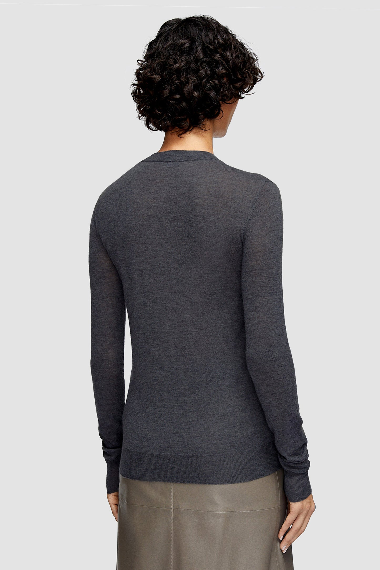 Round Neck L/SLV Cashair Top