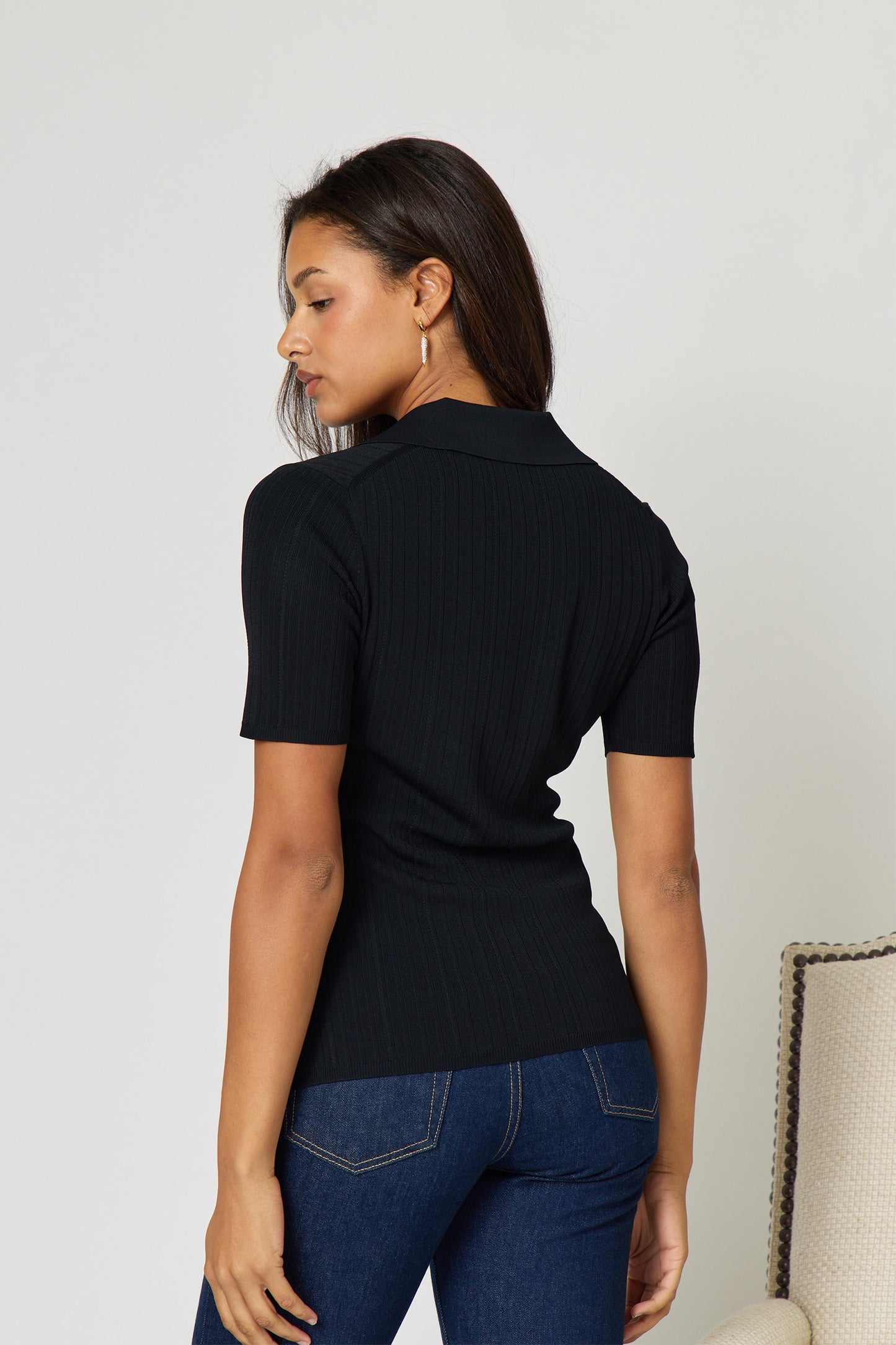 Rib Polo Top