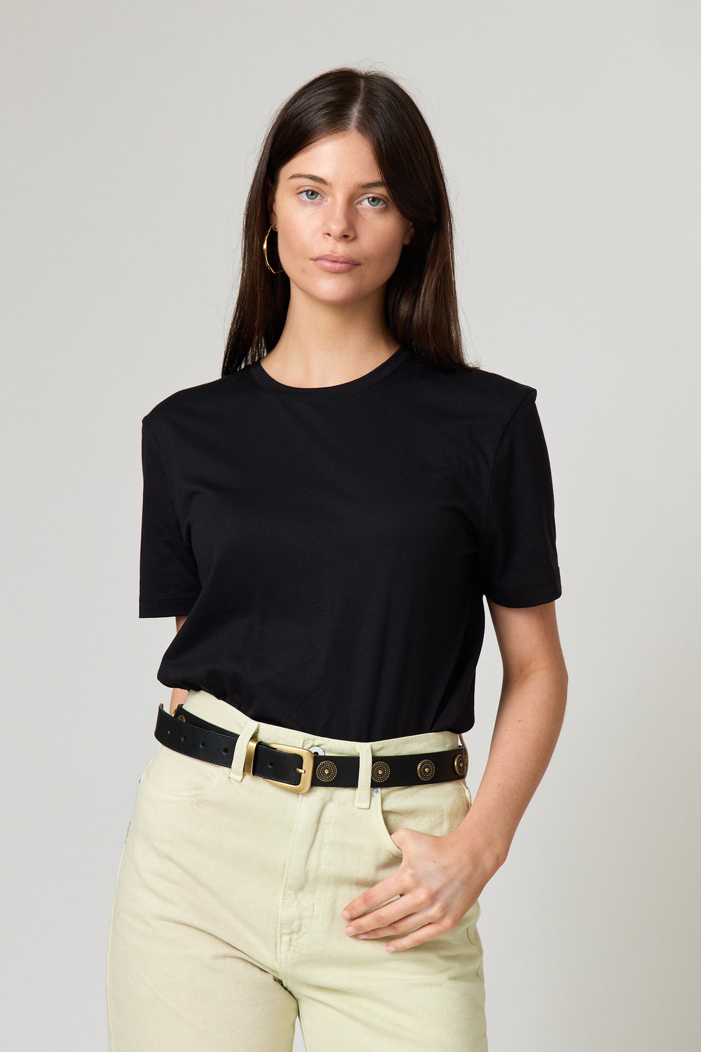 Round Neck Cotton Silk Tee