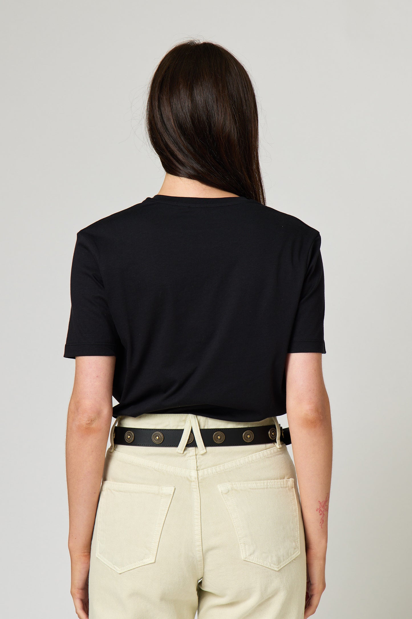 Round Neck Cotton Silk Tee