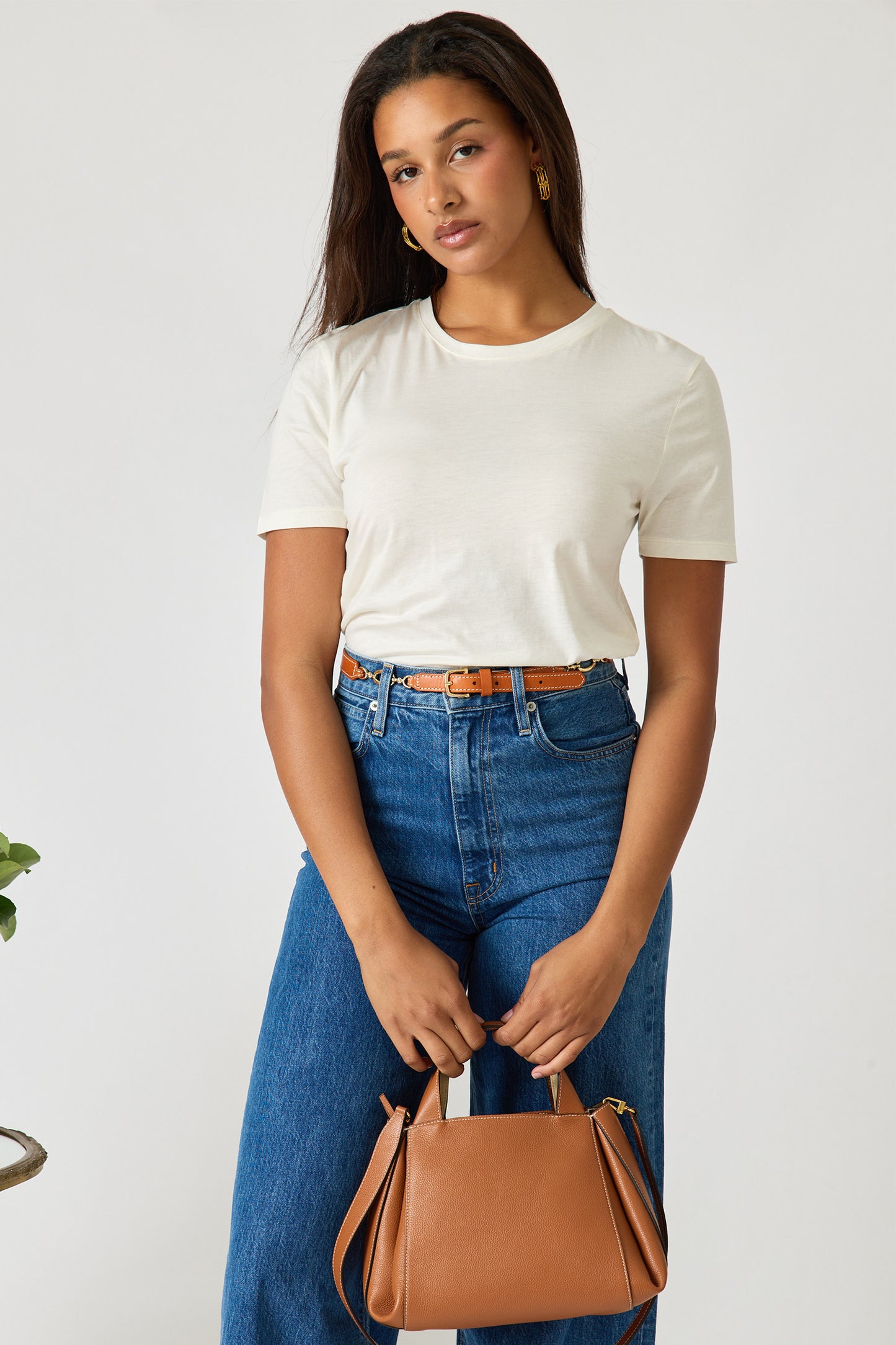 Round Neck Cotton Silk Tee